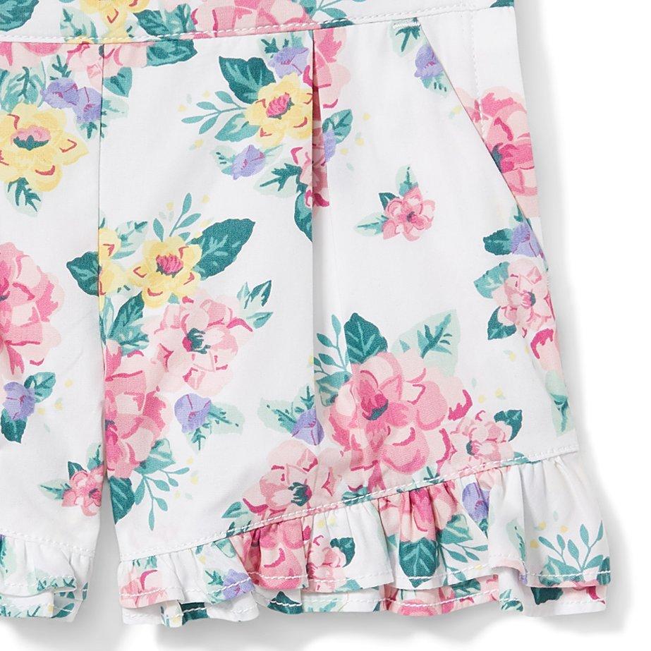 Floral Ruffle Hem Short  image number 1