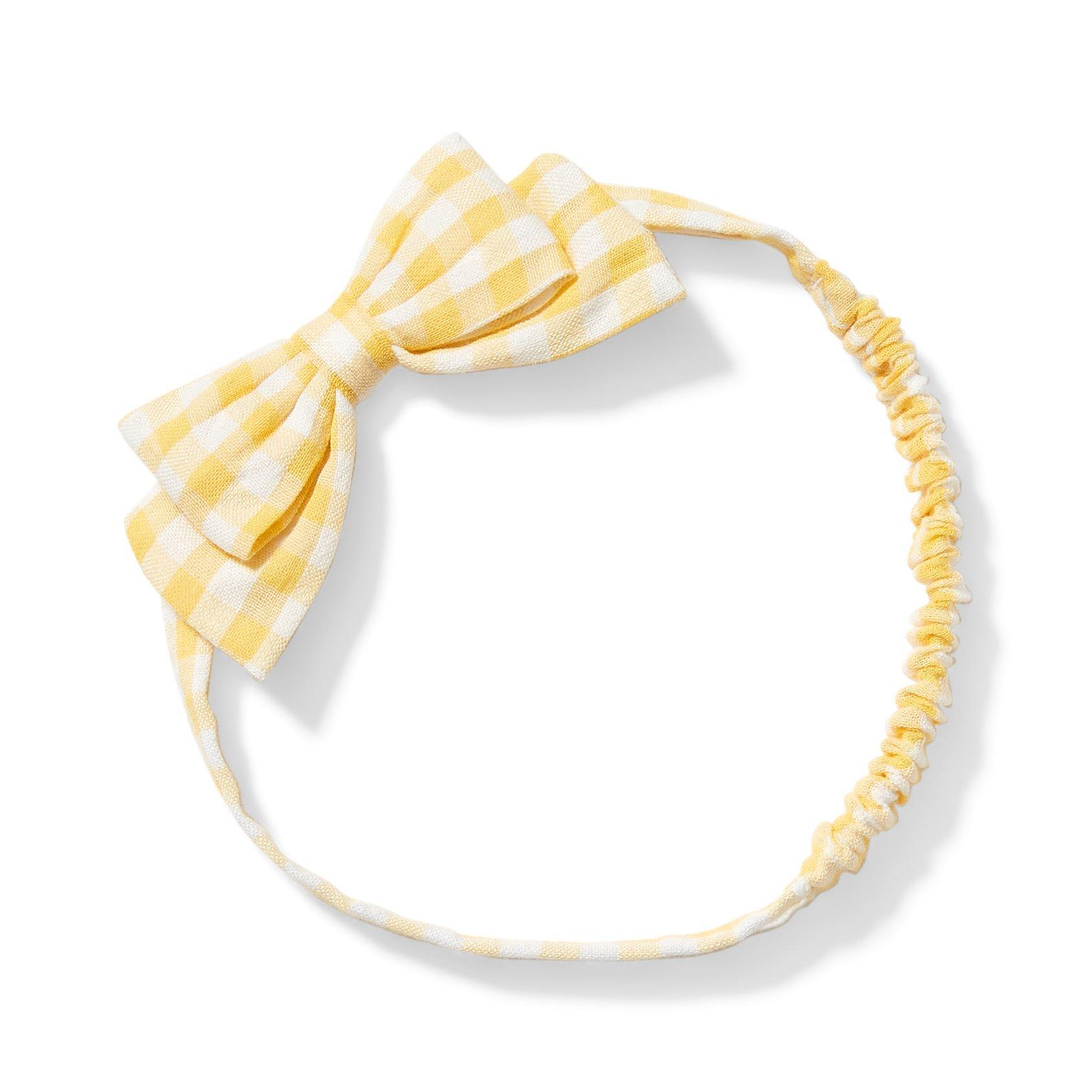 Baby Gingham Bow Headband image number 0