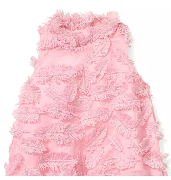 Pink Feather Fringe Dress image number 1