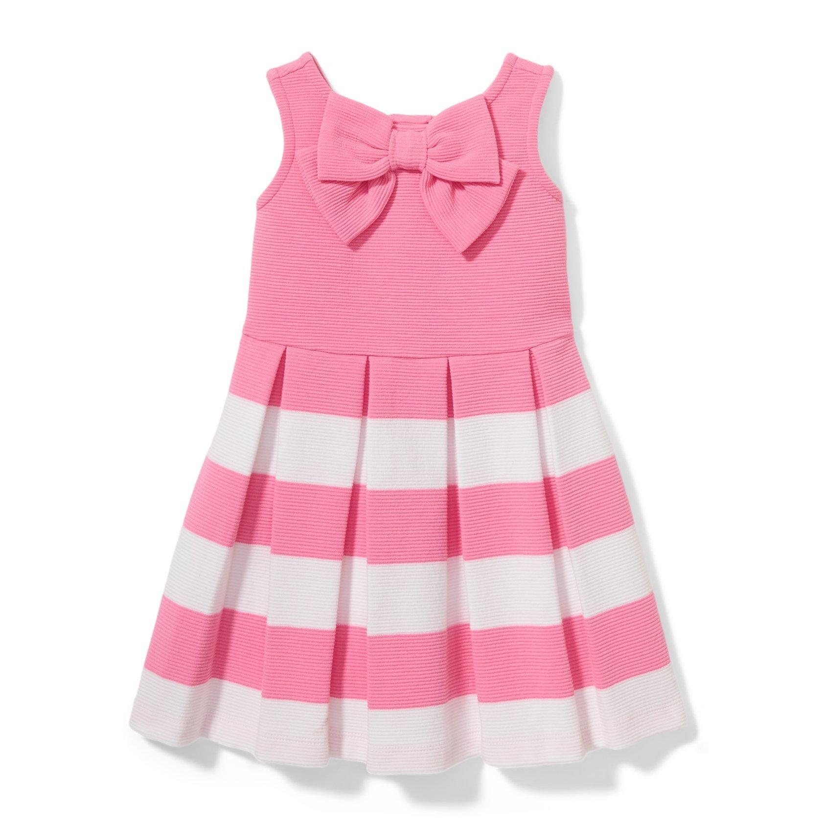 Pink Striped Bow Dress image number 0