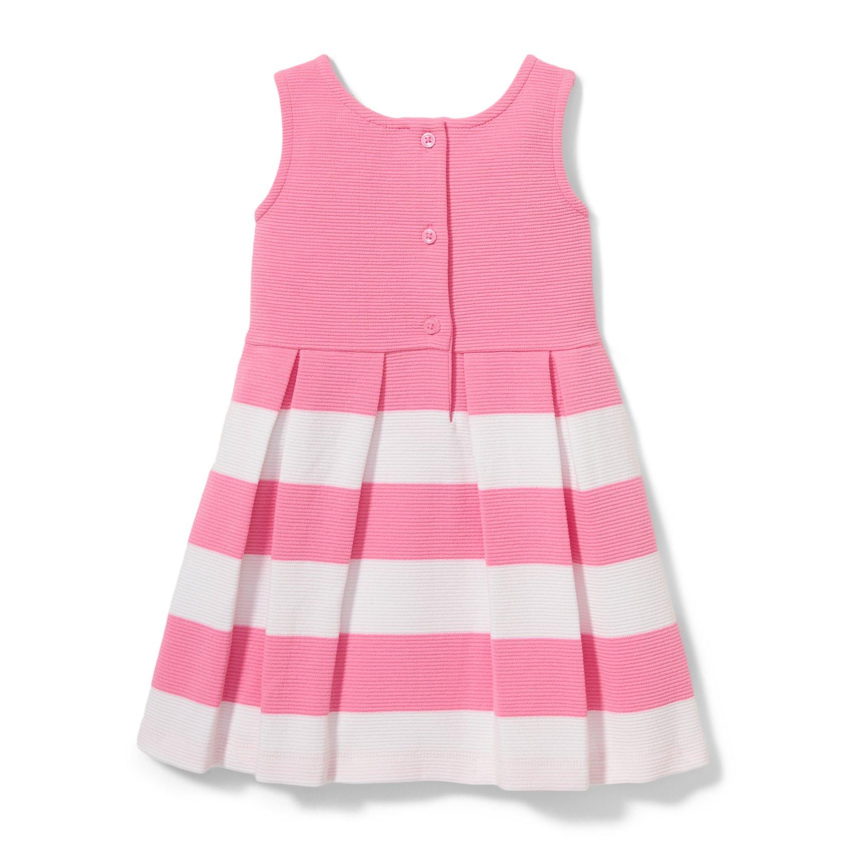Pink Striped Bow Dress image number 1