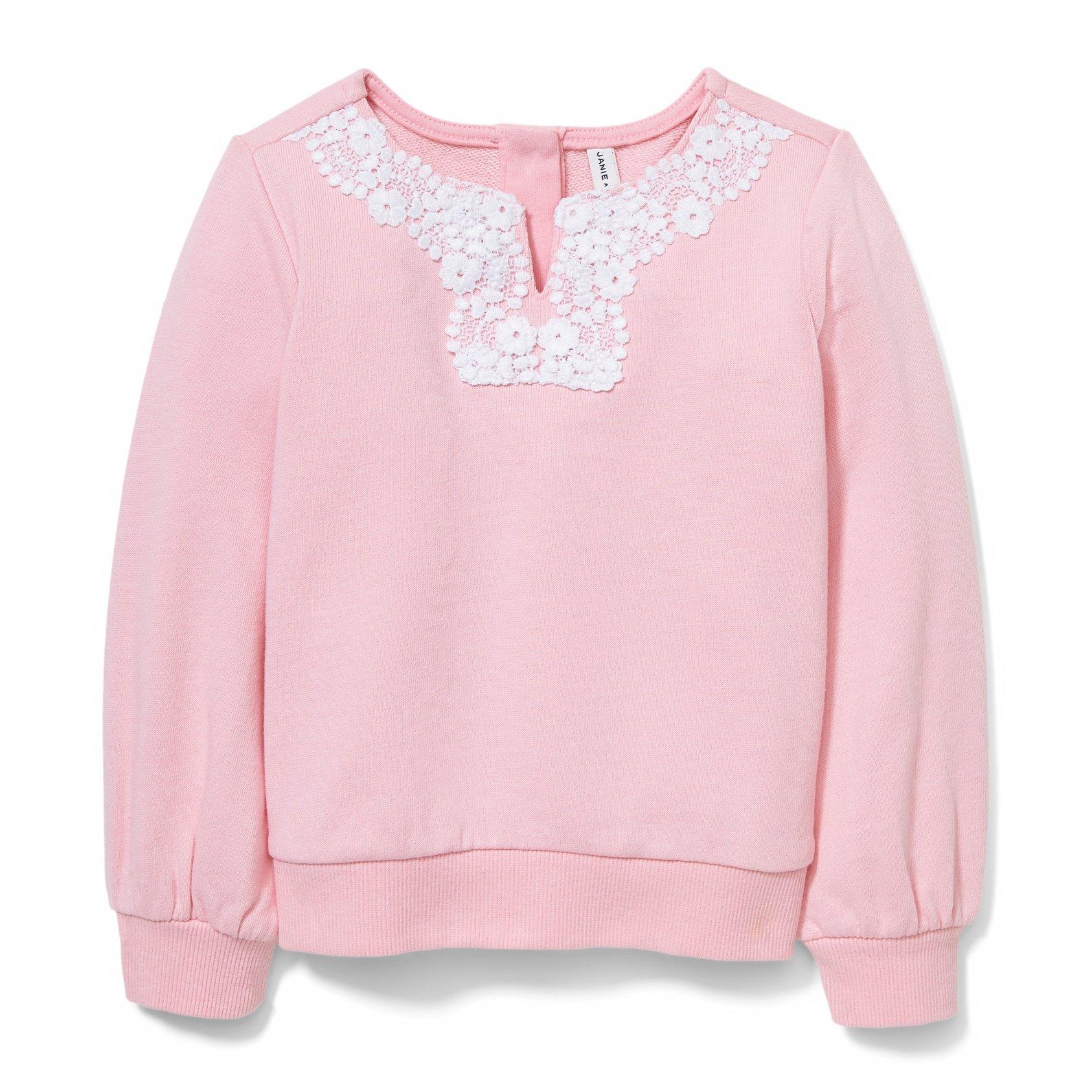 Pink Crochet Sweatshirt  image number 0