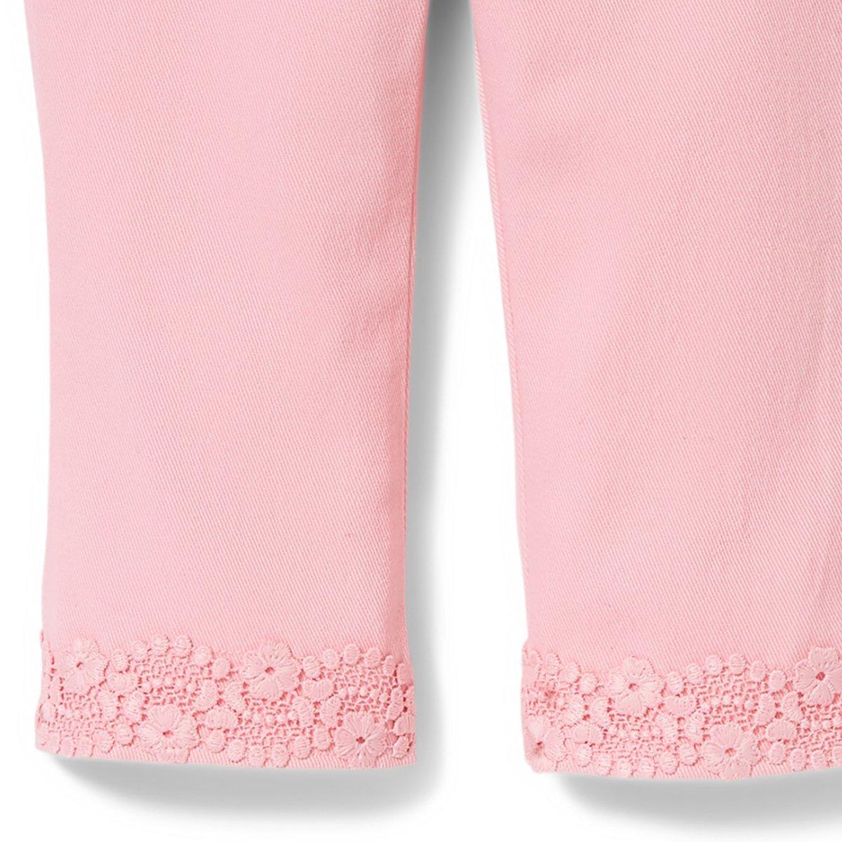 Pink Crochet Trim Jean image number 1