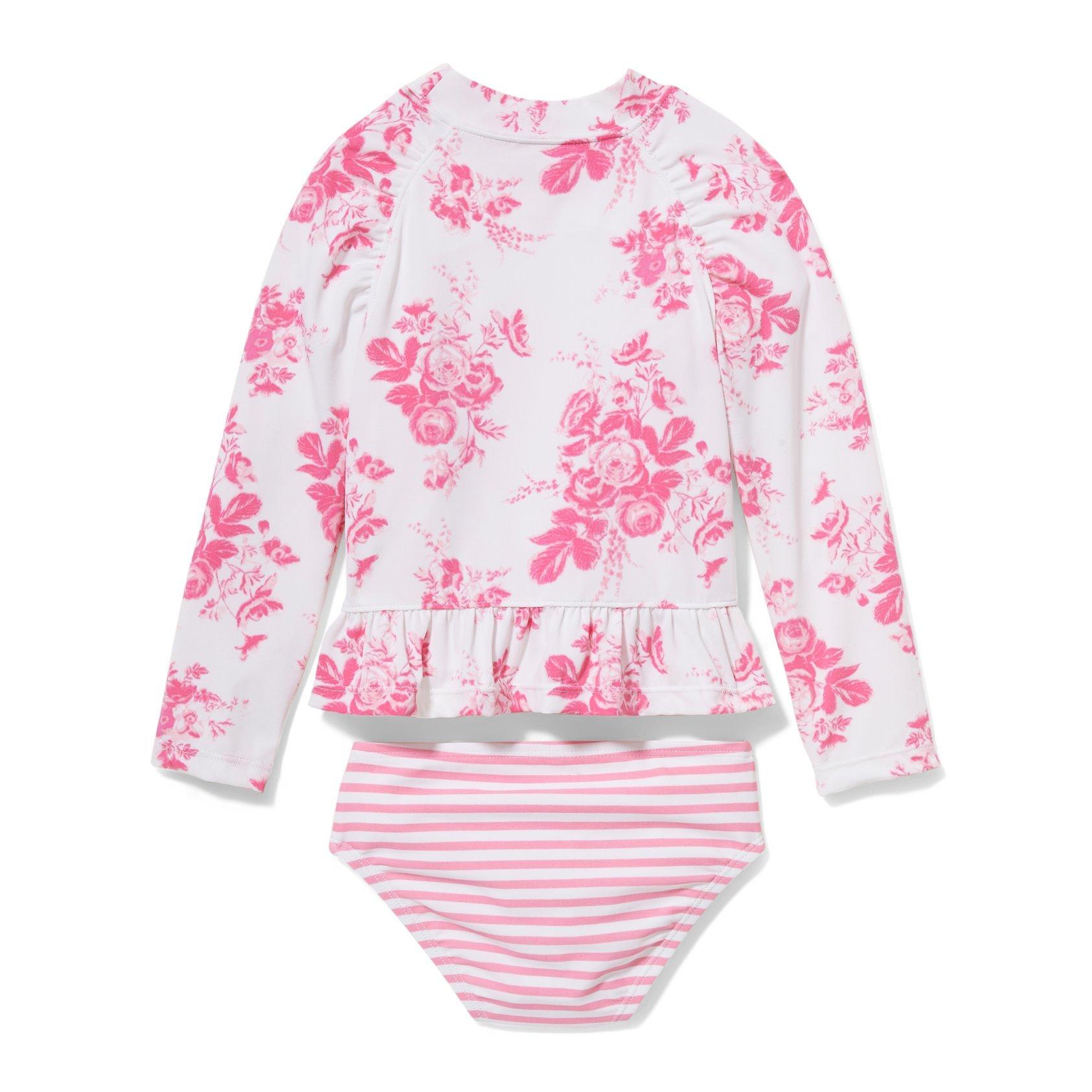 Pink Floral Rash Guard Set image number 2