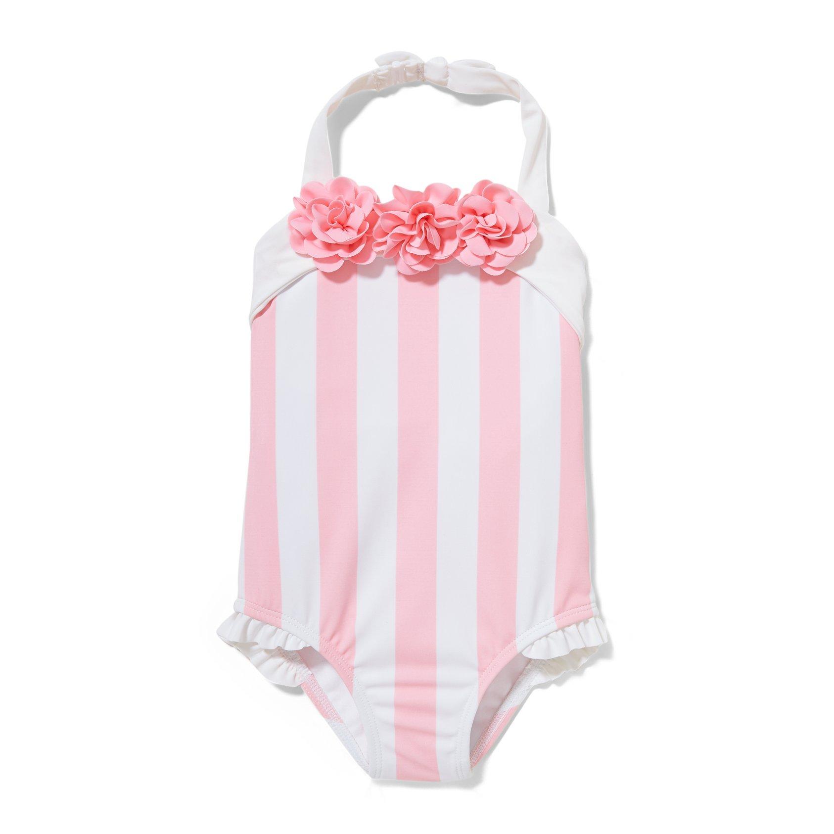 Pink Striped Swimsuit  image number 0