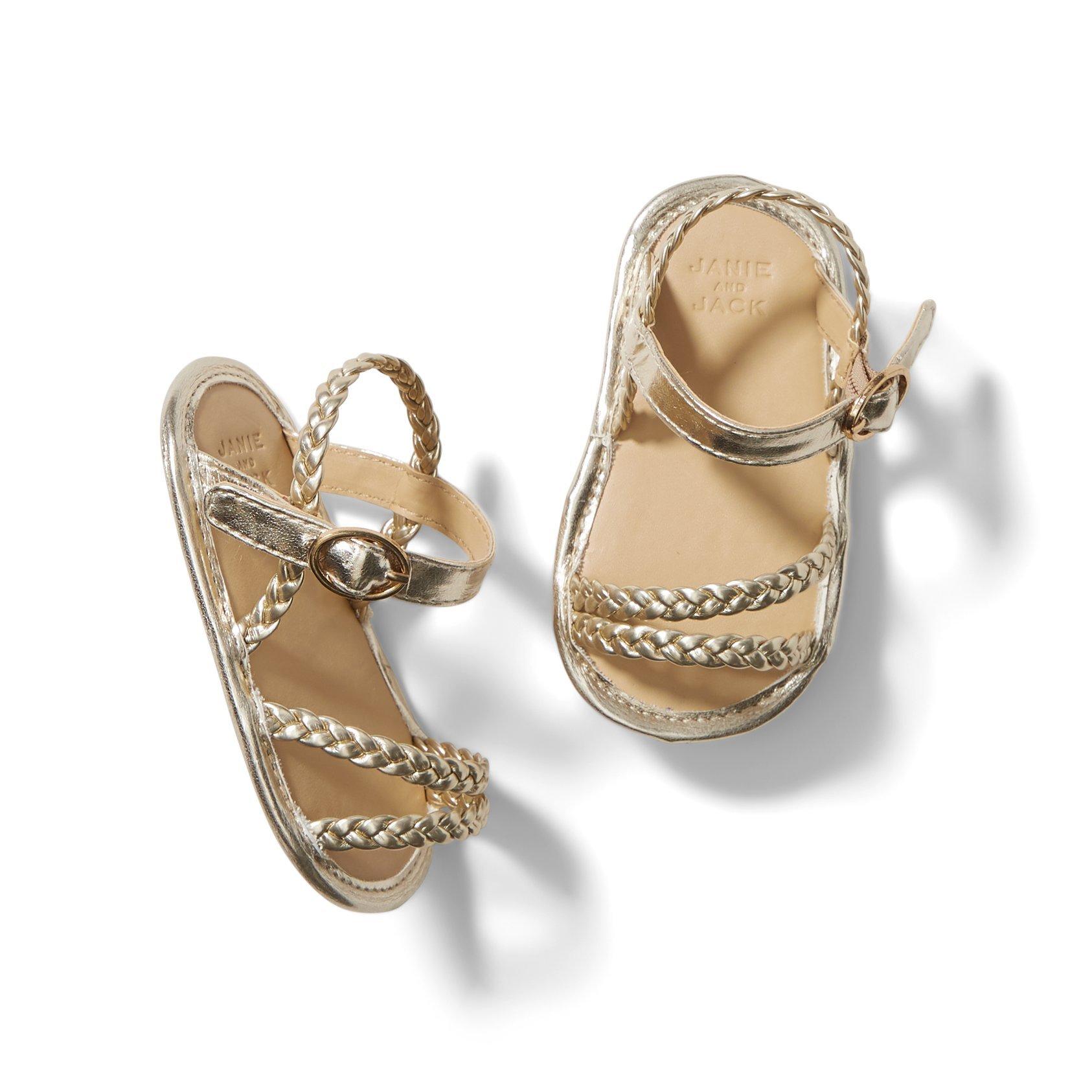 Baby Metallic Braided Sandal image number 0