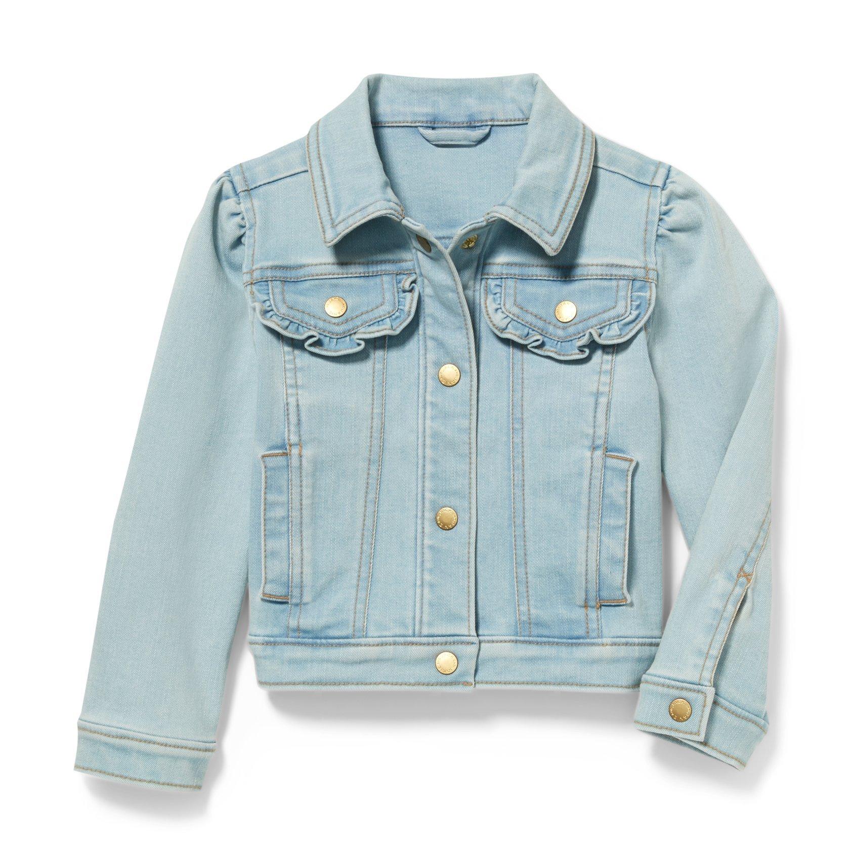 Girl Glacier Blue Wash Denim Jacket in Glacier Blue Wash by Janie and Jack