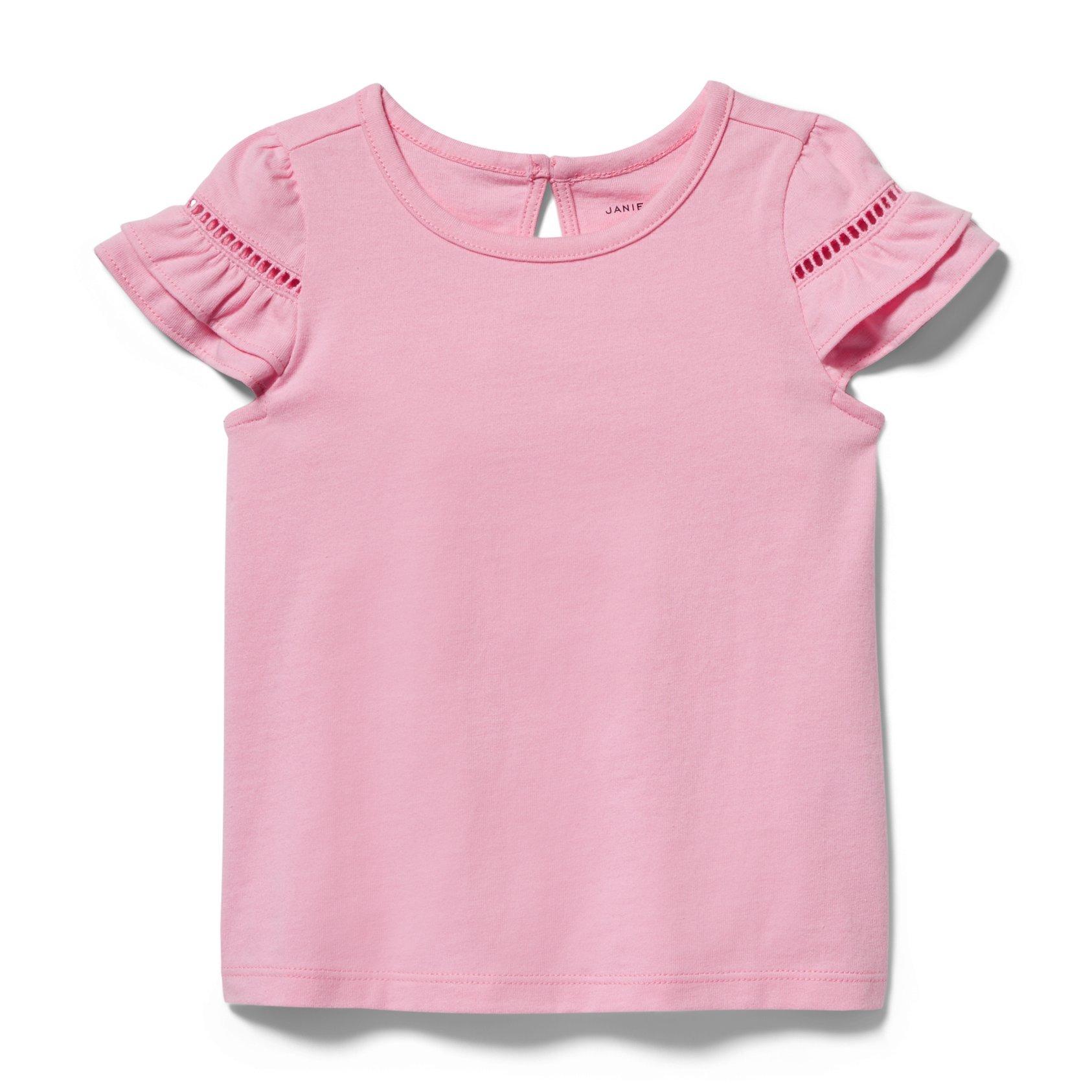 Cutwork Ruffle Sleeve Top image number 0