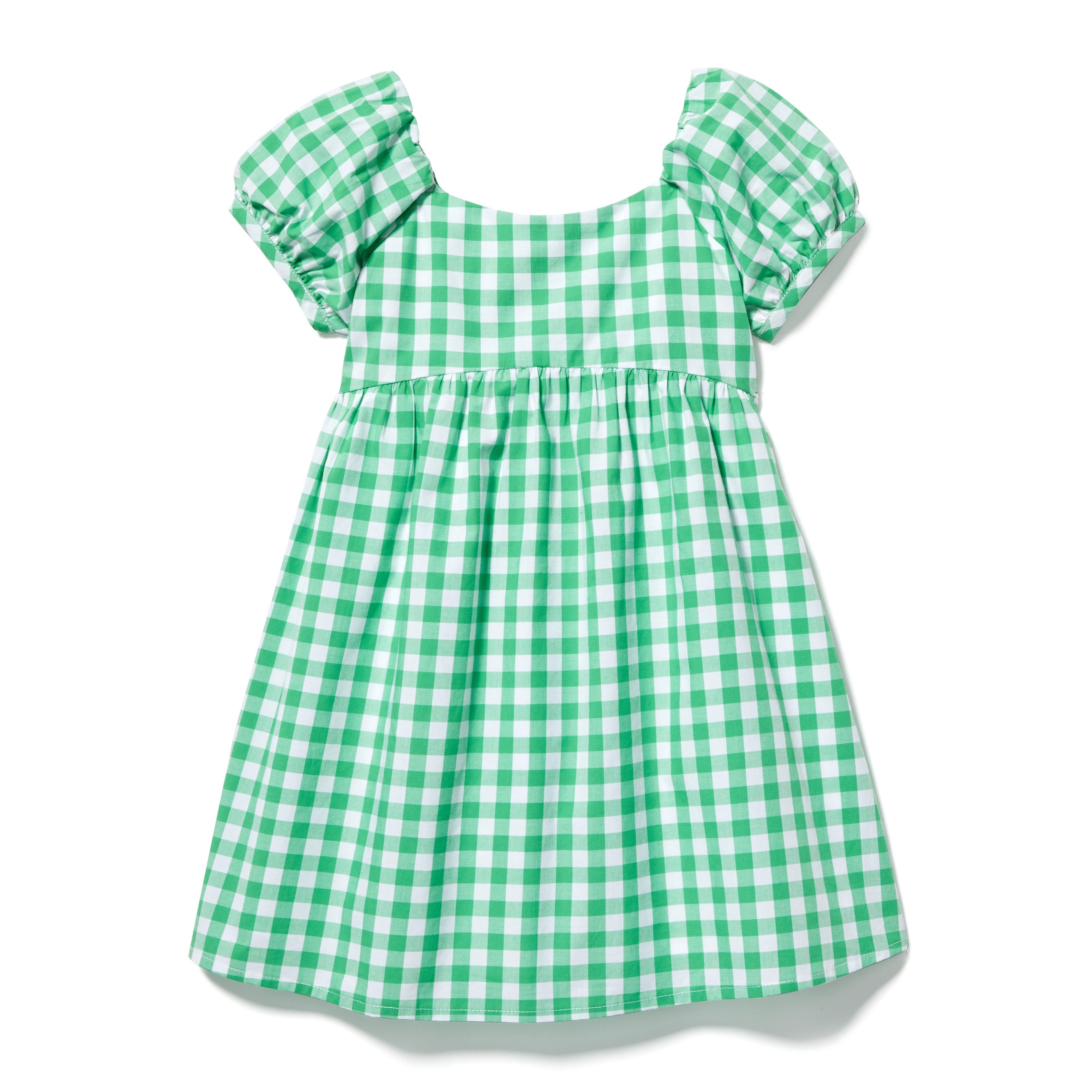 Gingham Puff Sleeve Dress image number 0