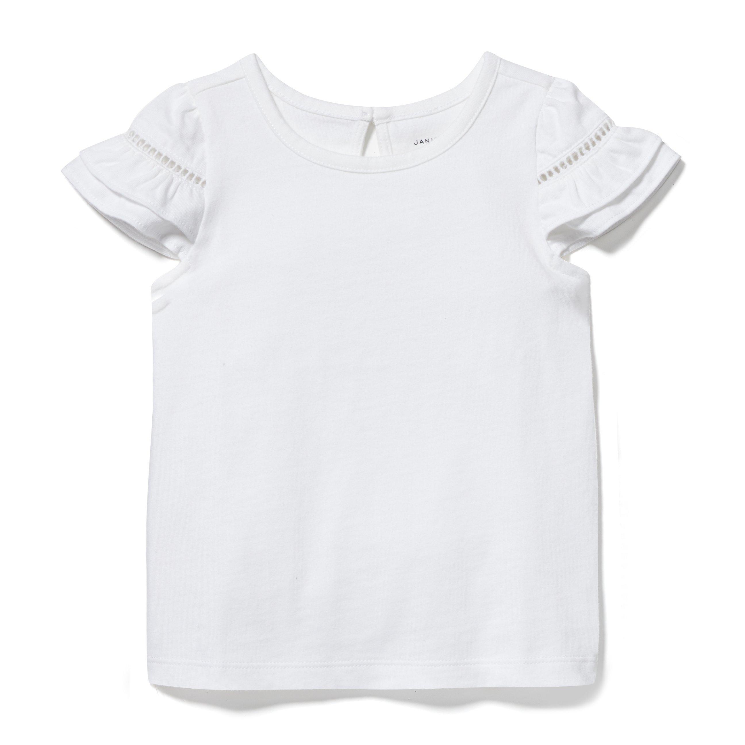 Cutwork Ruffle Sleeve Top image number 0