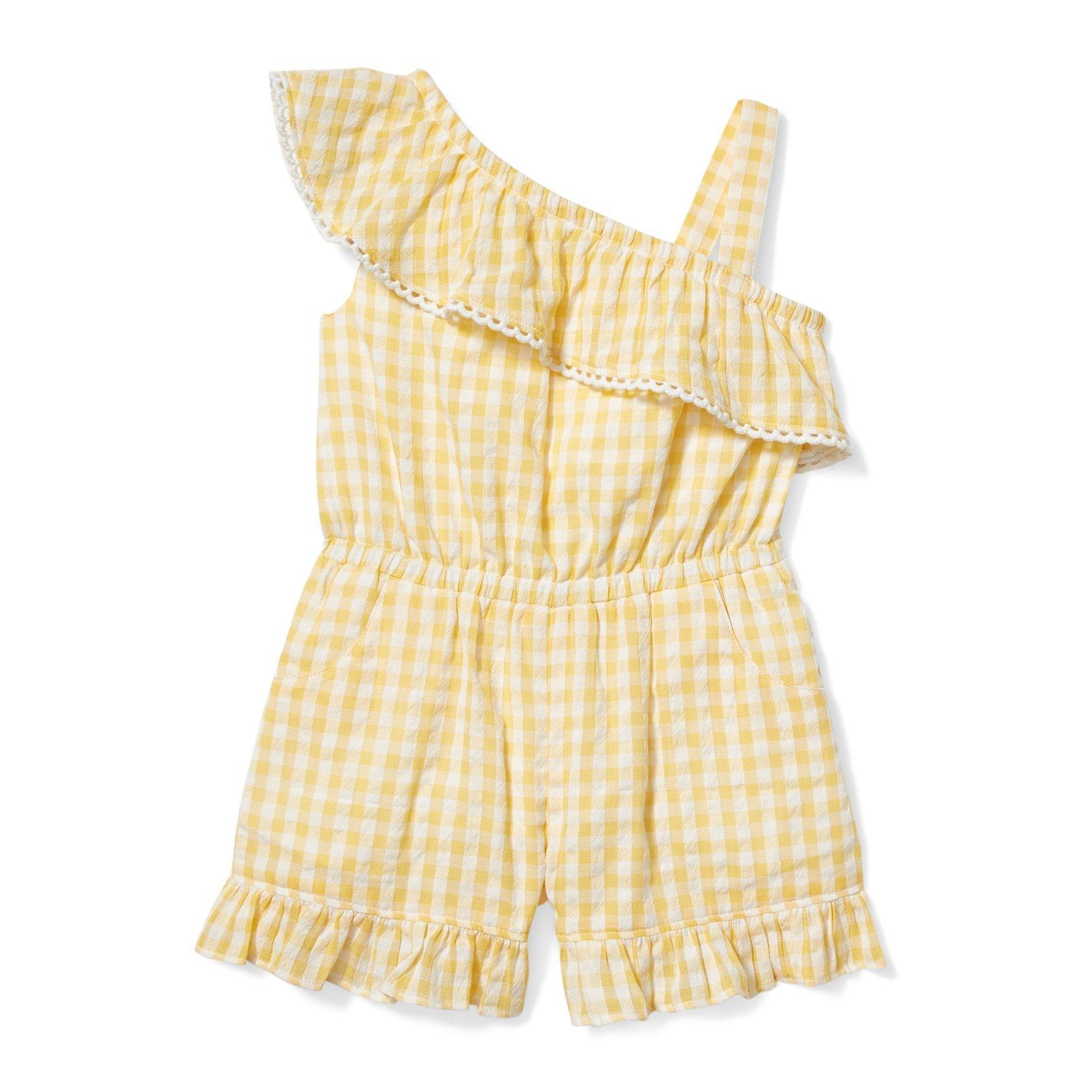 Gingham Ruffle Romper image number 0