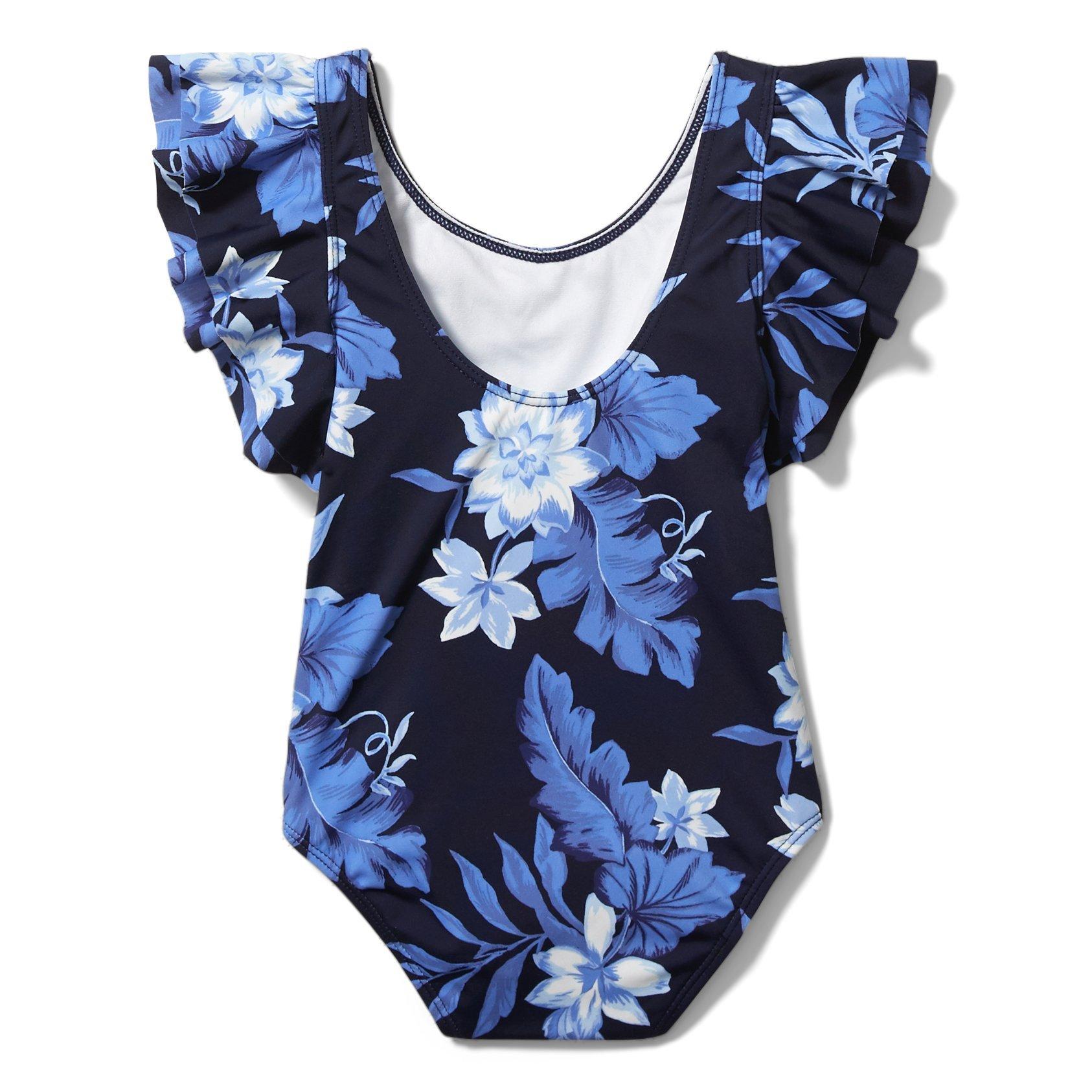Tropical Floral Ruffle Swimsuit image number 2