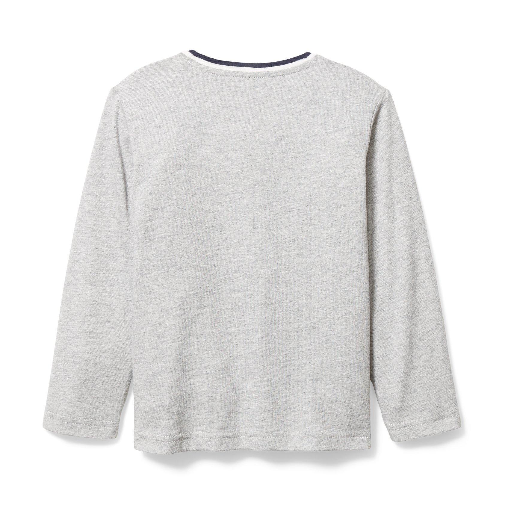 Striped Collar Henley Tee image number 2