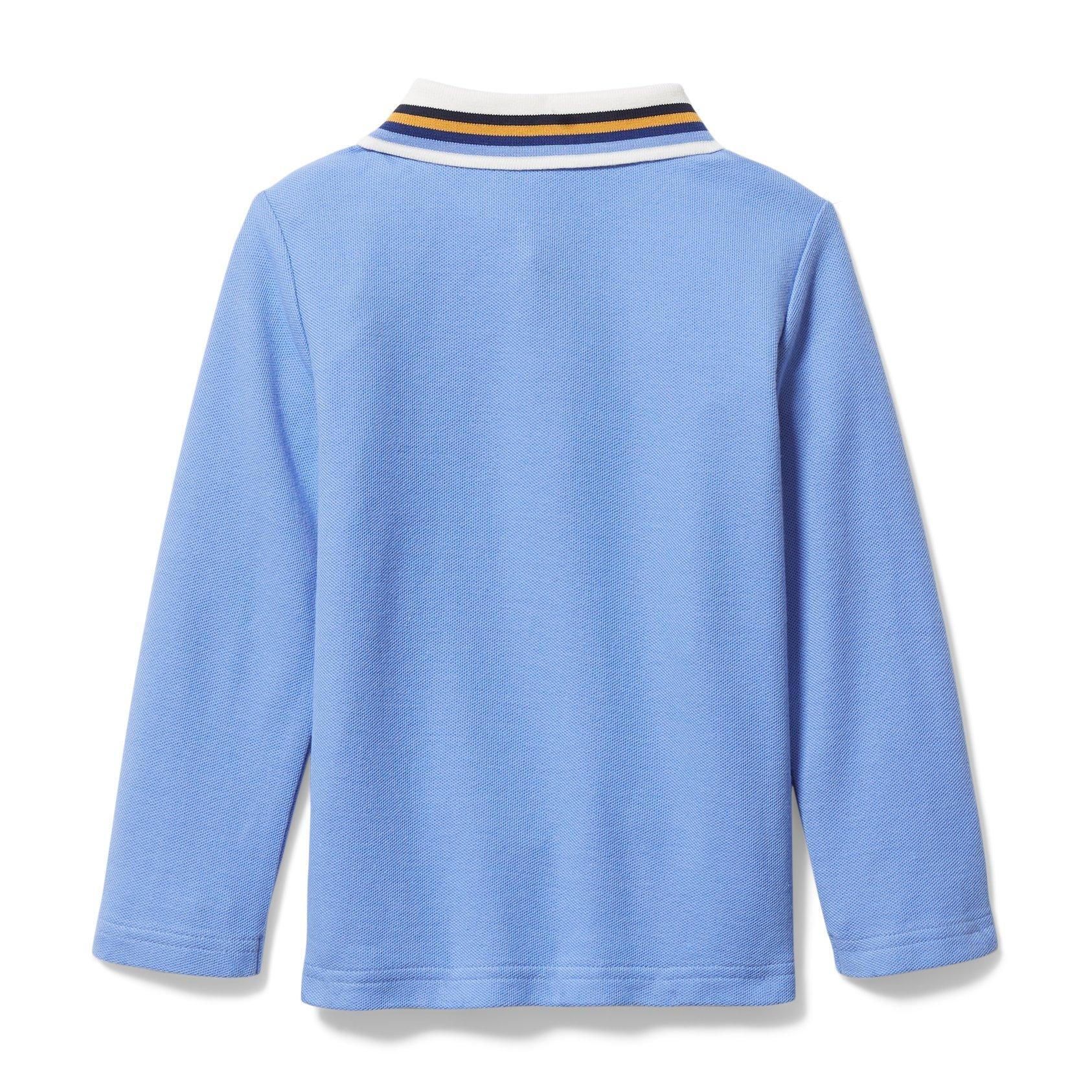 Striped Collar Pique Polo image number 2