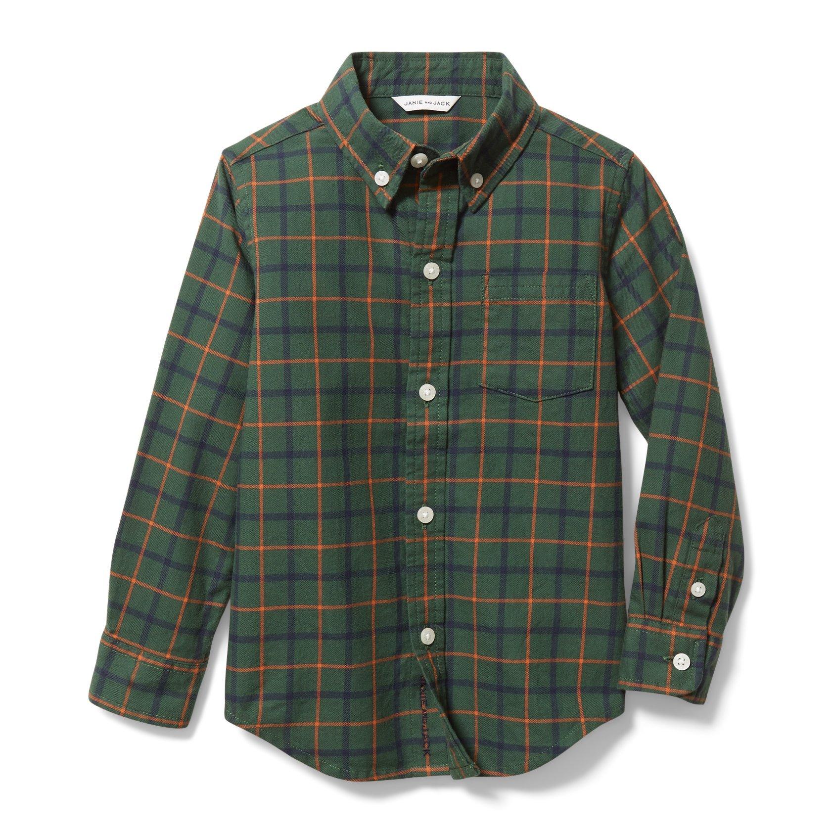 Brushed Twill Plaid Shirt