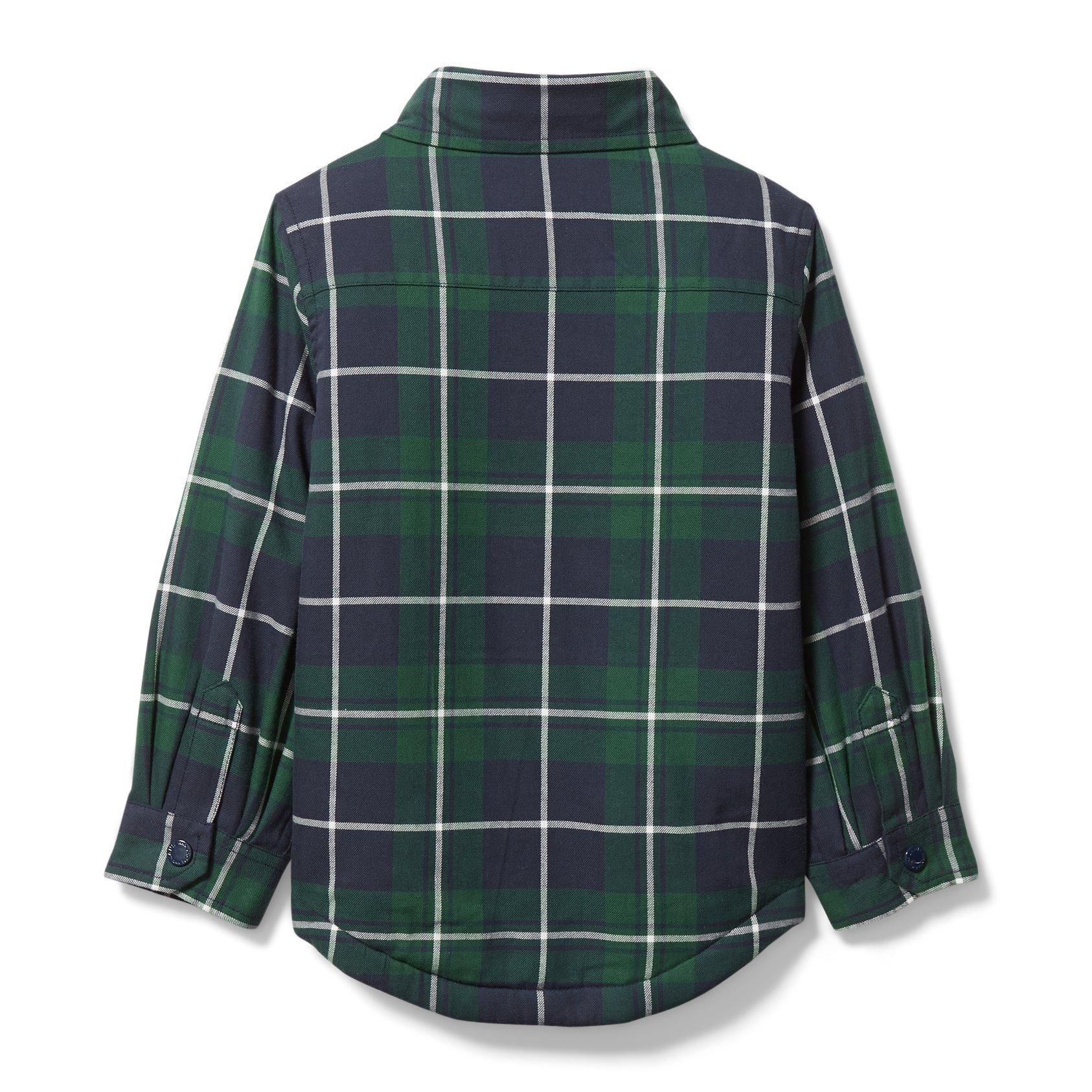 Plaid Sherpa Lined Shirt Jacket image number 2