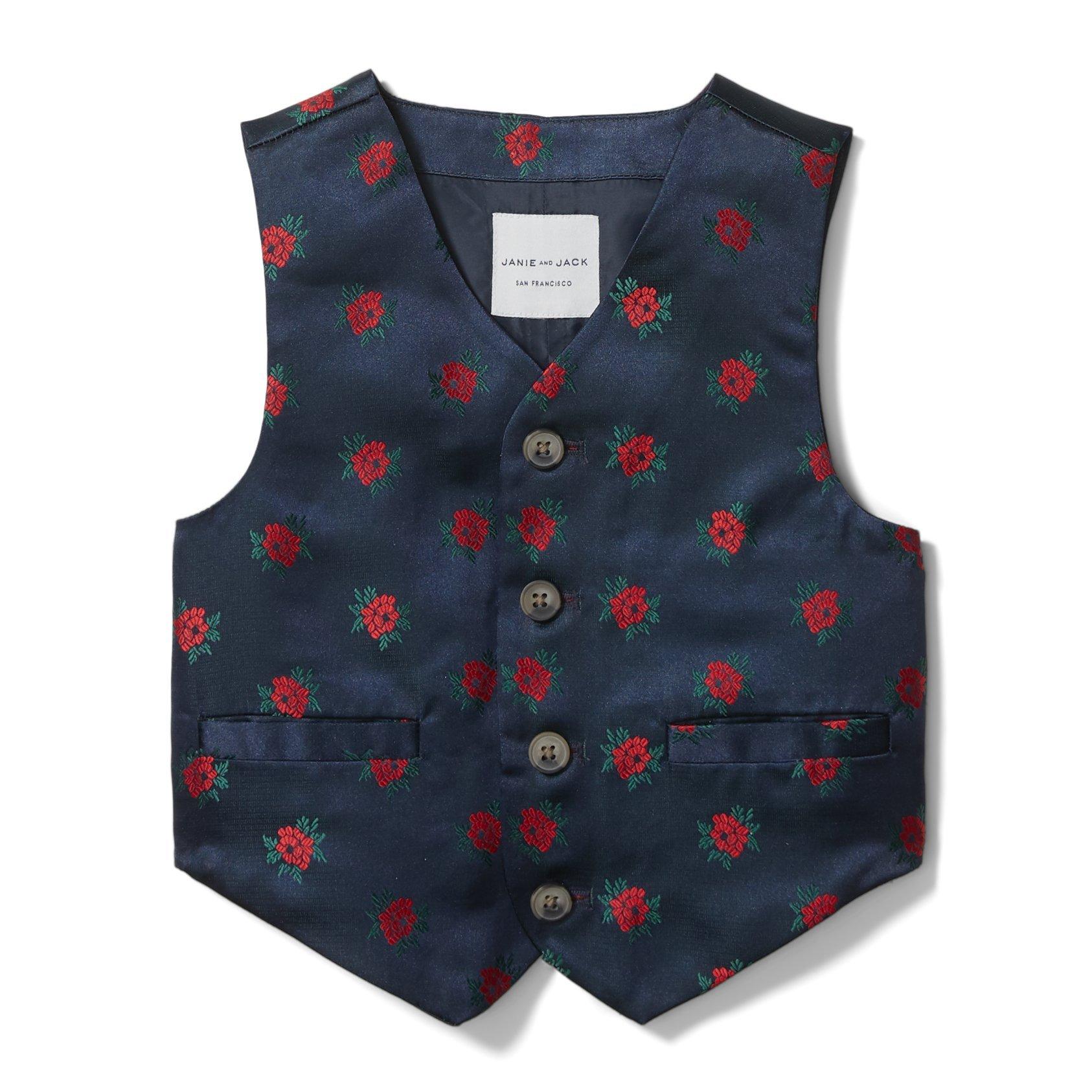 Rose Jacquard Suit Vest image number 0