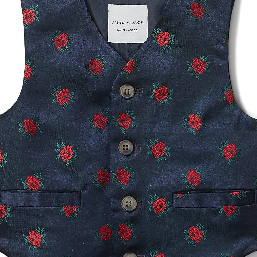 Rose Jacquard Suit Vest image number 1