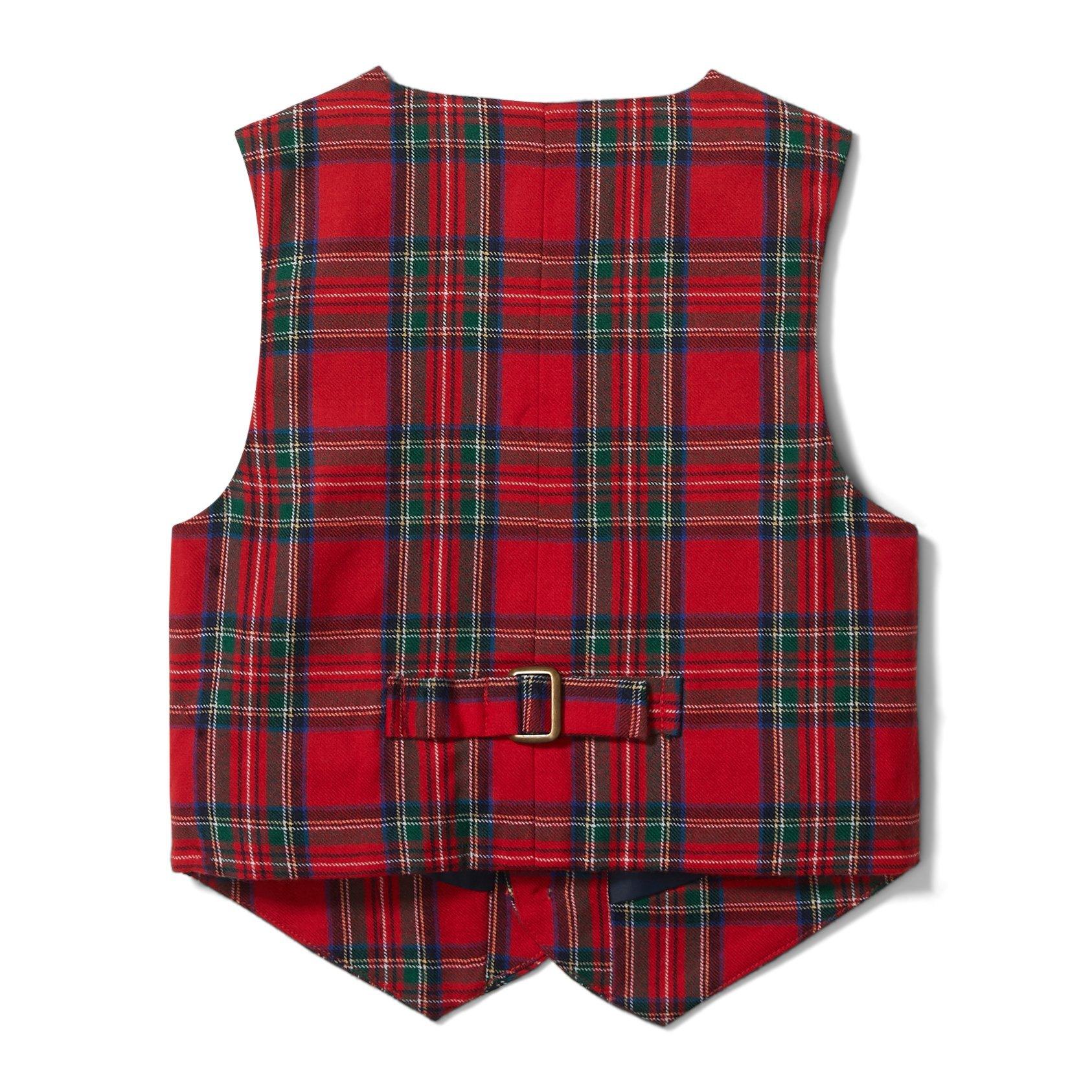 Plaid Wool Suit Vest image number 2
