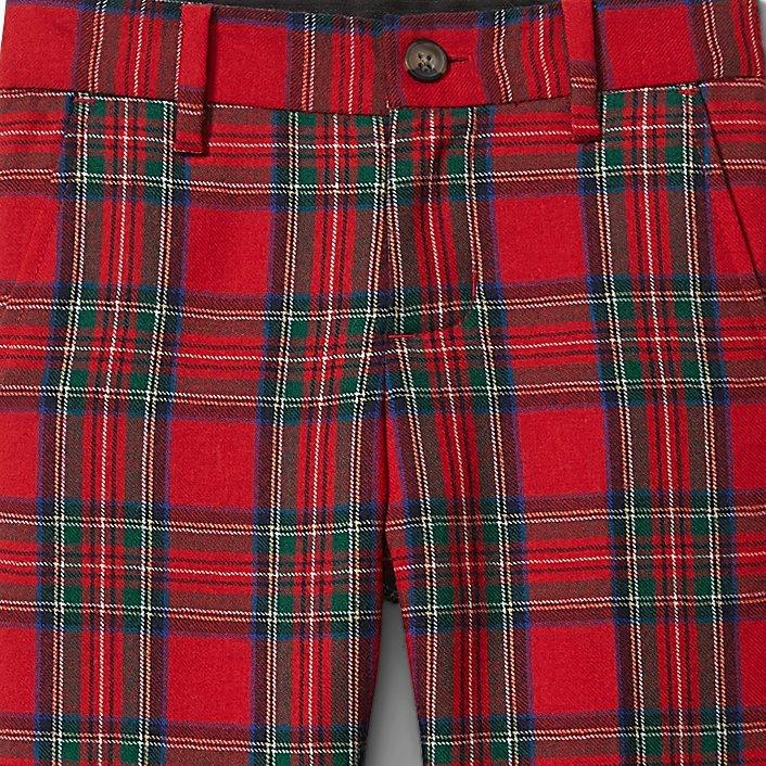 mens red plaid wool pants