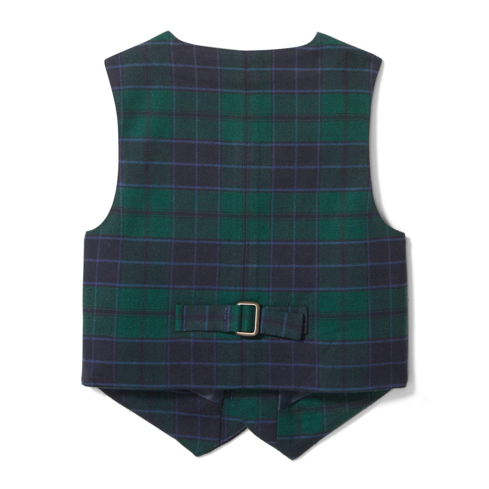 Plaid Wool Suit Vest  image number 2