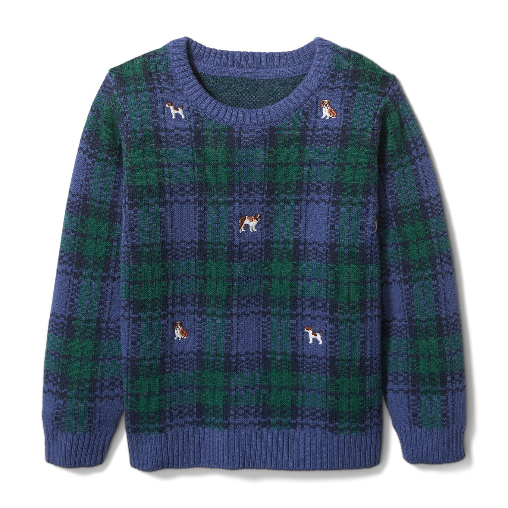 Plaid Embroidered Pullover image number 0