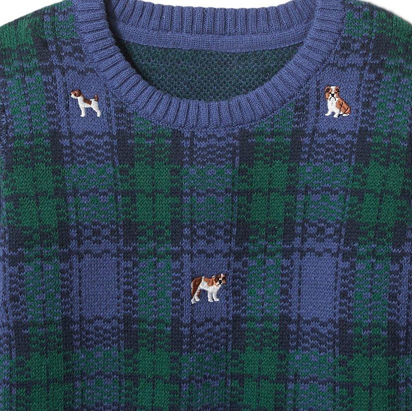 Plaid Embroidered Pullover image number 1