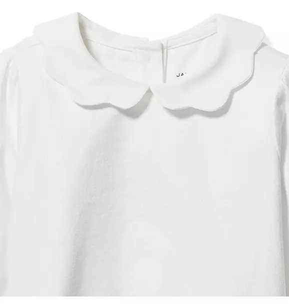 Scalloped Collar Top image number 1