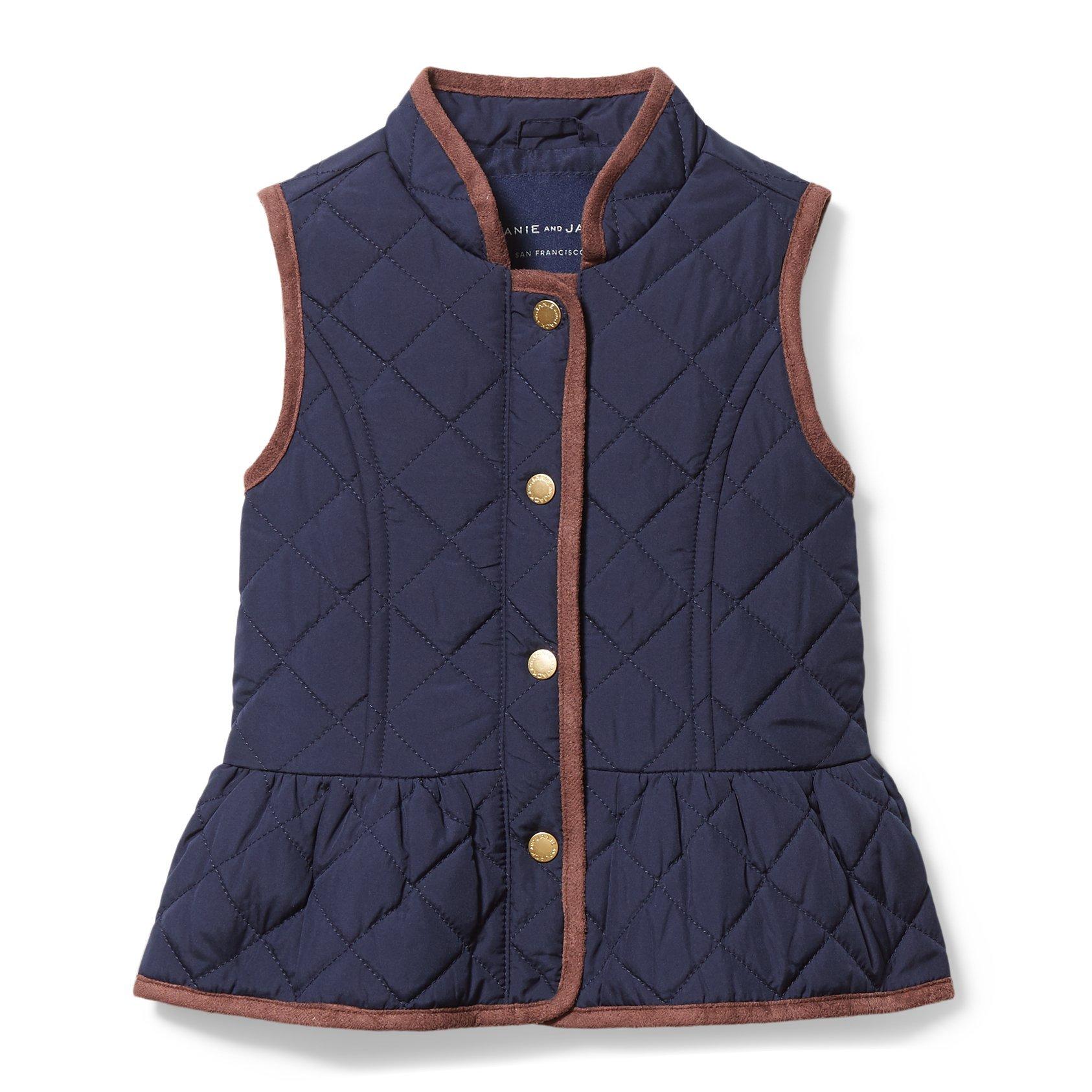 Quilted Peplum Vest image number 0