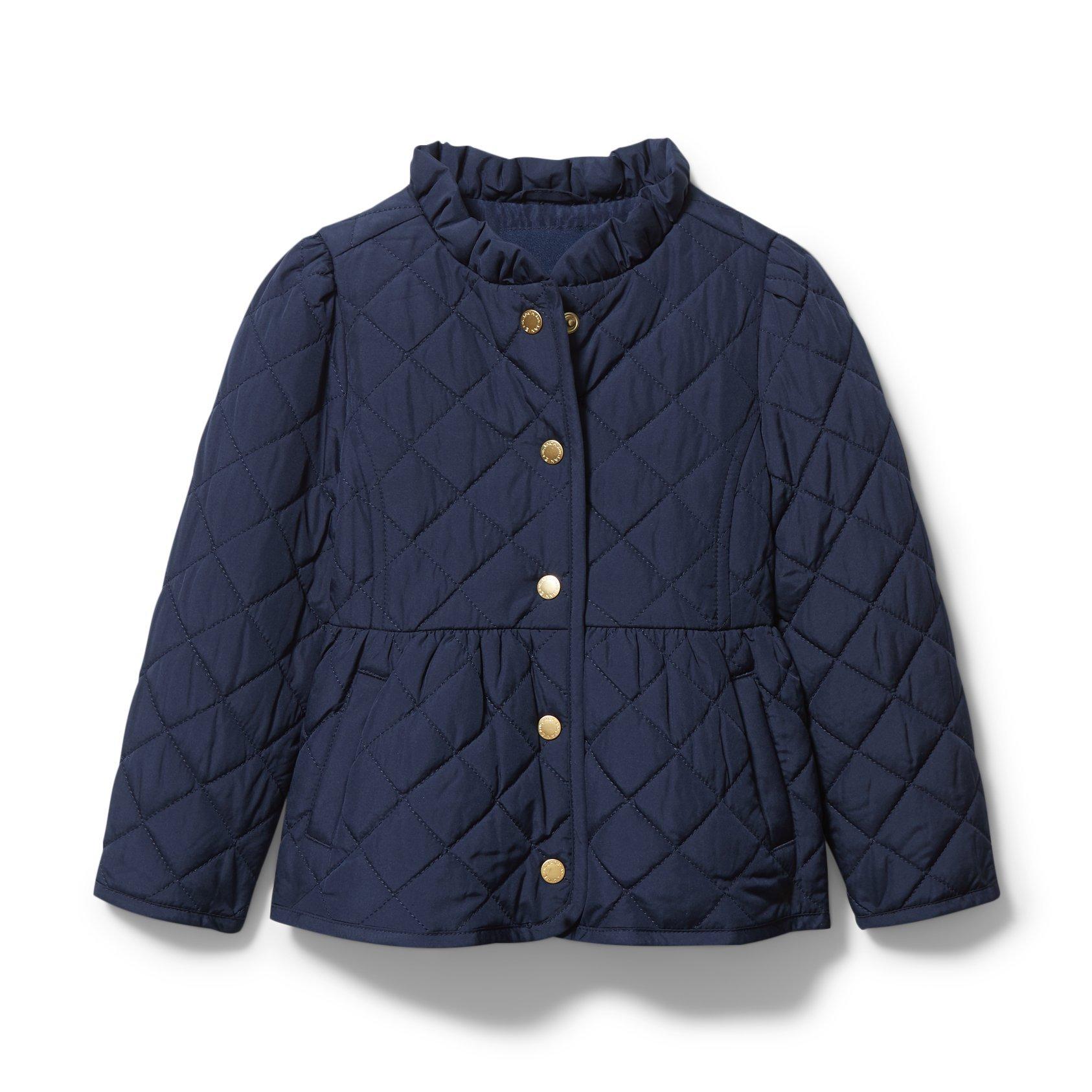 Girl Merchant Marine Quilted Peplum Barn Jacket by Janie and Jack