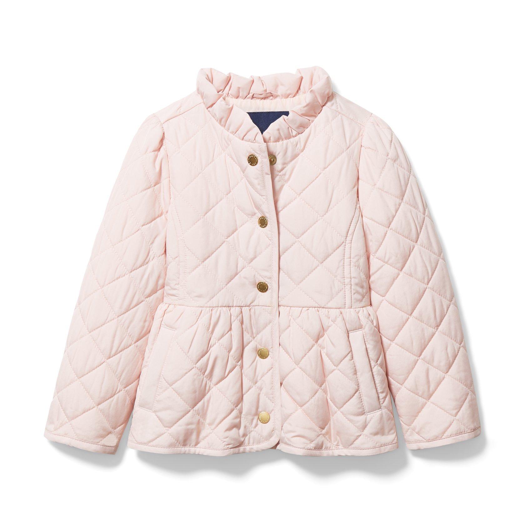 Girl Cloud Pink Quilted Peplum Barn Jacket by Janie and Jack
