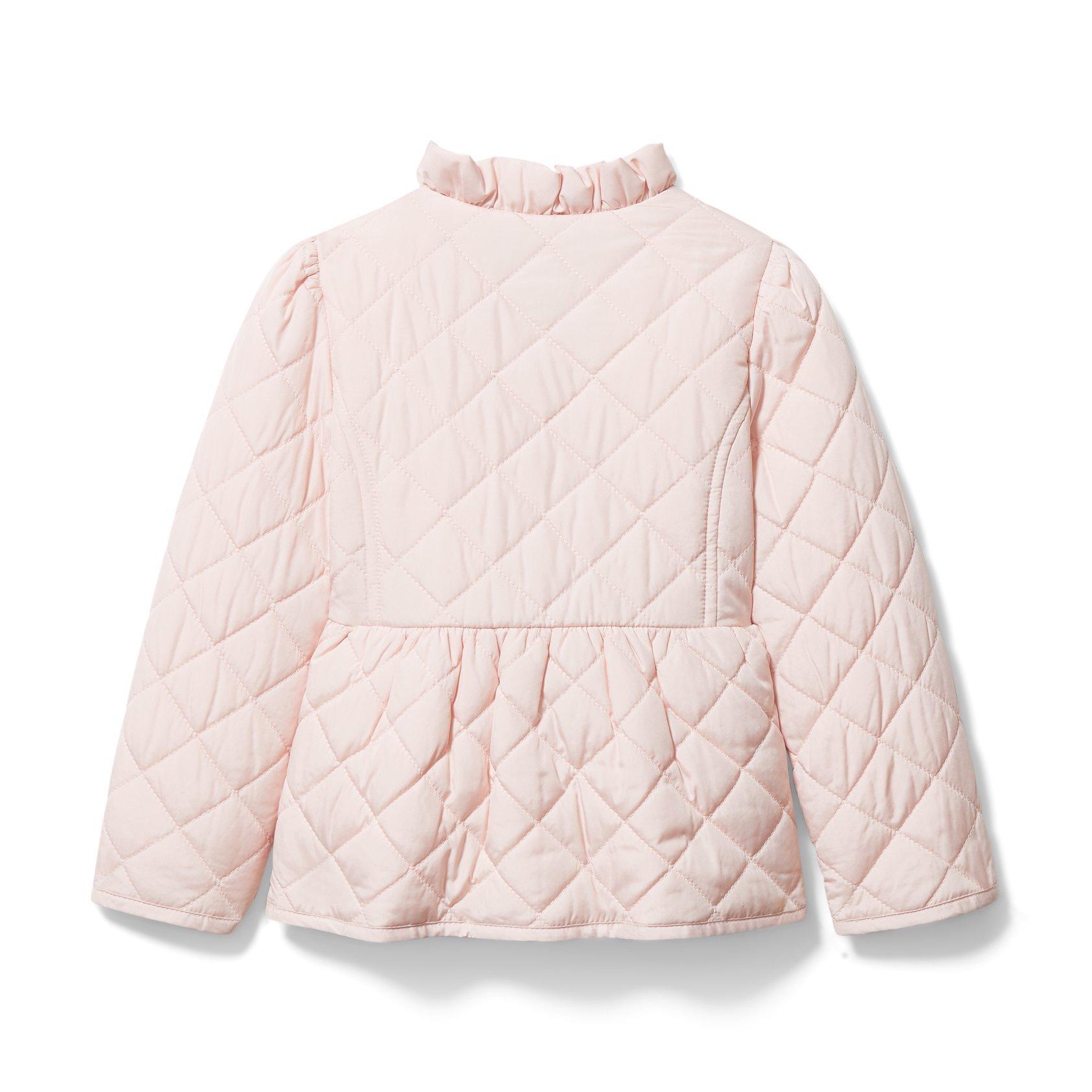 Girl Cloud Pink Quilted Peplum Barn Jacket by Janie and Jack