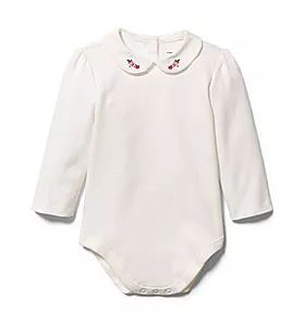 Baby Embroidered Collar Bodysuit