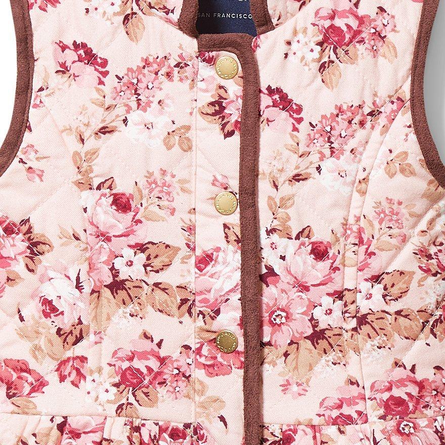 Quilted Floral Vest  image number 1