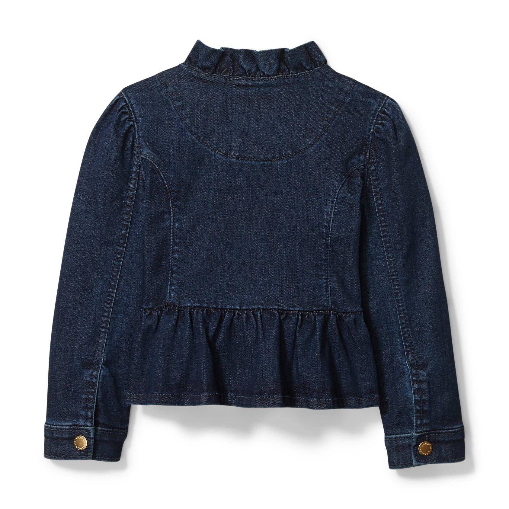 Ruffle Collar Denim Jacket  image number 3