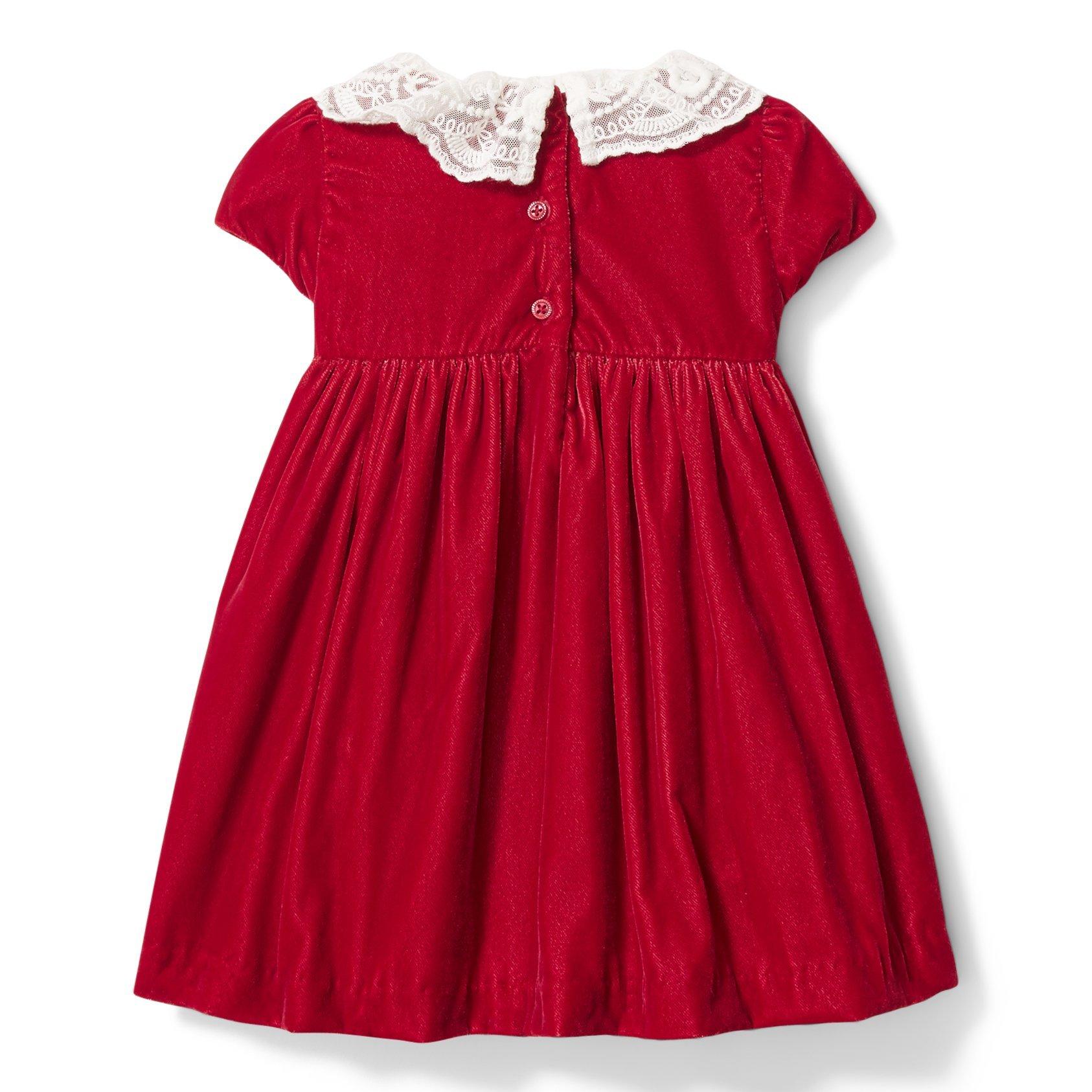 Newborn Holiday Red Baby Velvet Dress by Janie and Jack