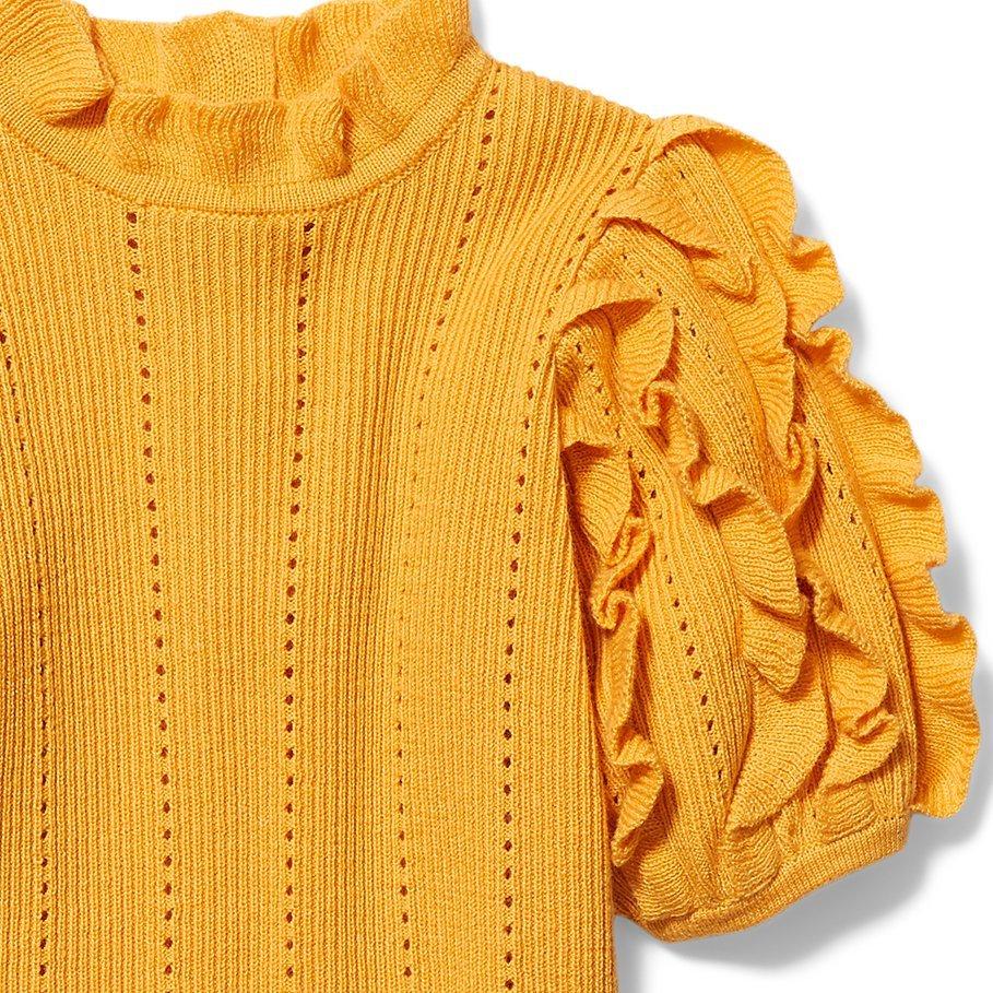 Ribbed Ruffle Sweater image number 2