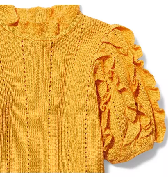 Ribbed Ruffle Sweater image number 2