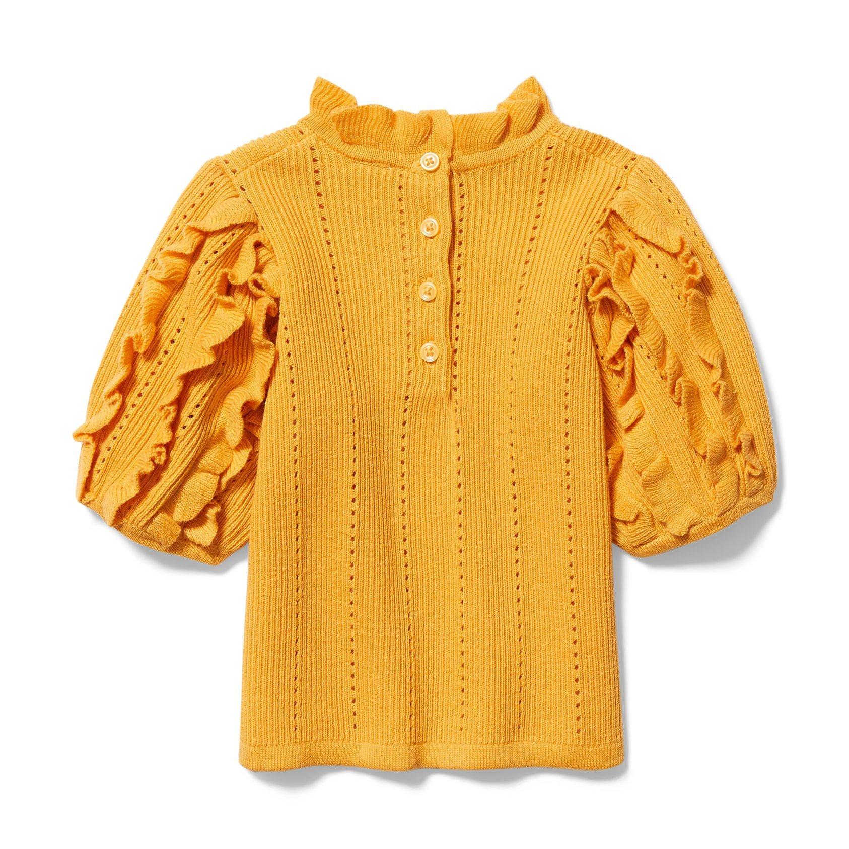 Ribbed Ruffle Sweater image number 1