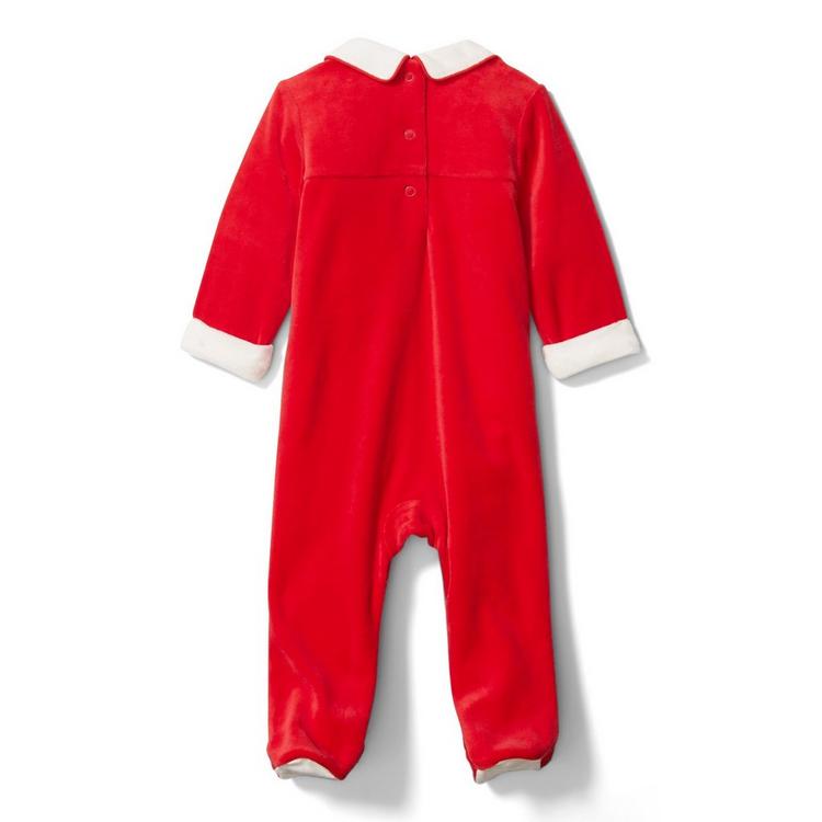 Baby's First Christmas Velour Coverall
