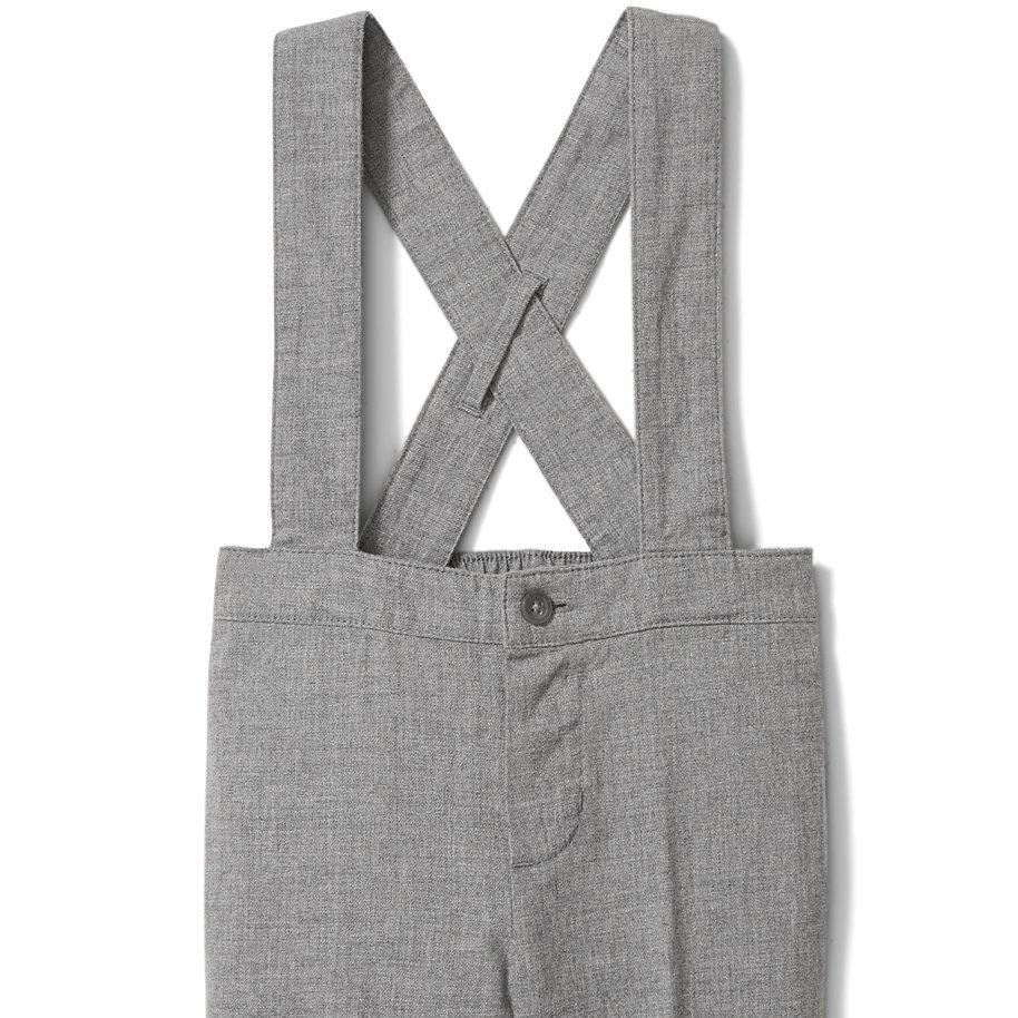 Newborn Dolphin Grey Heather Baby Suspender Pant by Janie and Jack