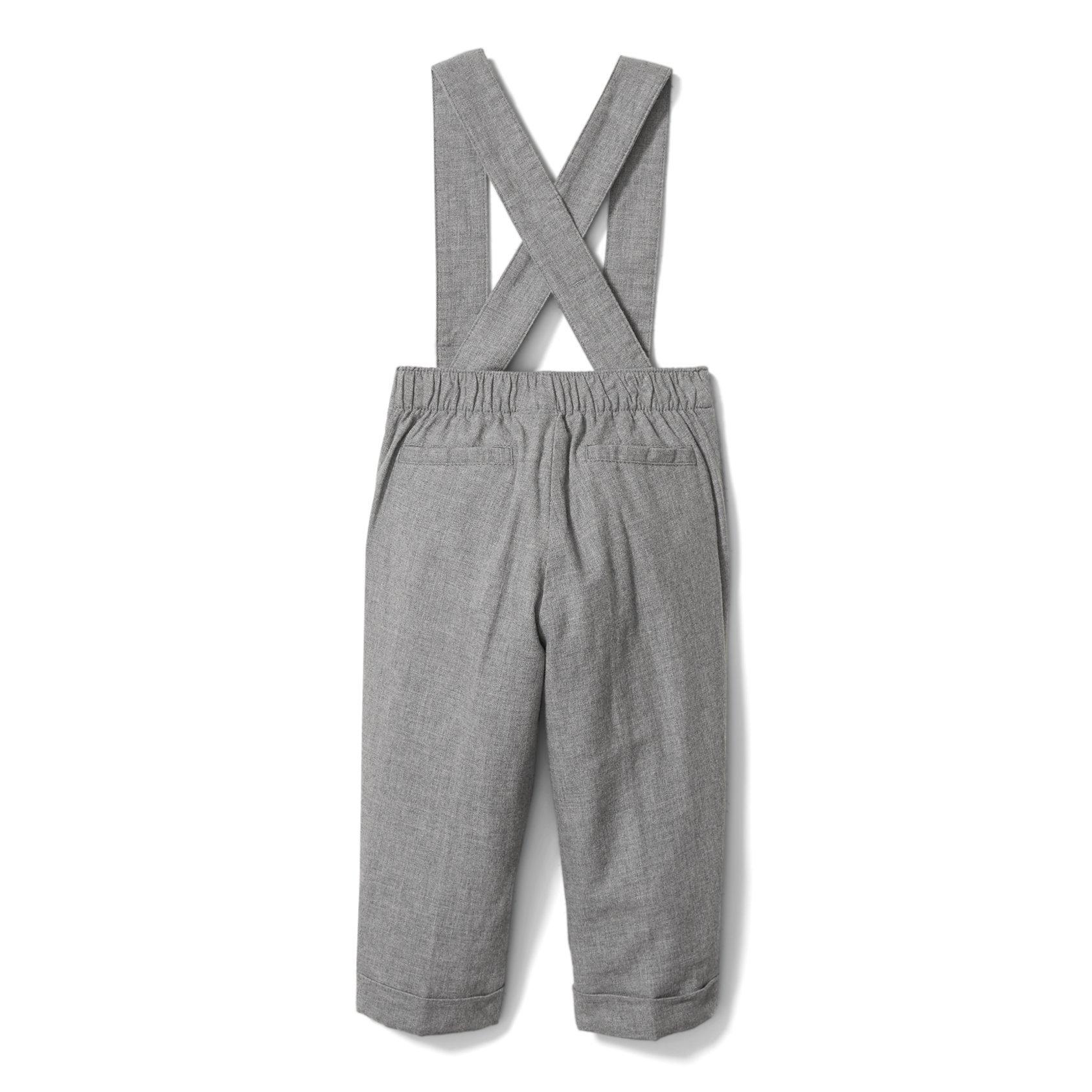 Newborn Dolphin Grey Heather Baby Suspender Pant by Janie and Jack