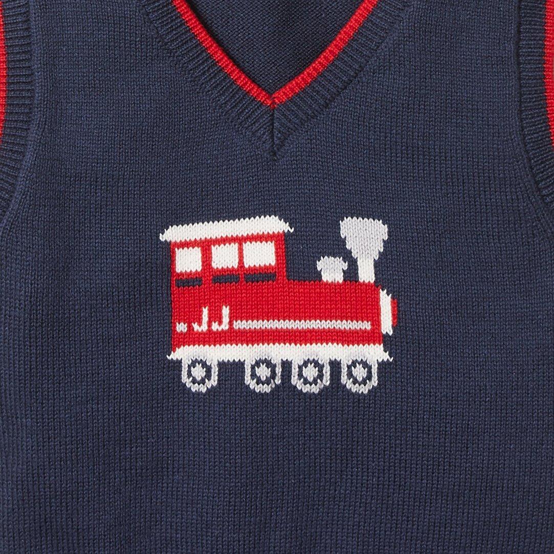 Baby Train Sweater Vest image number 1