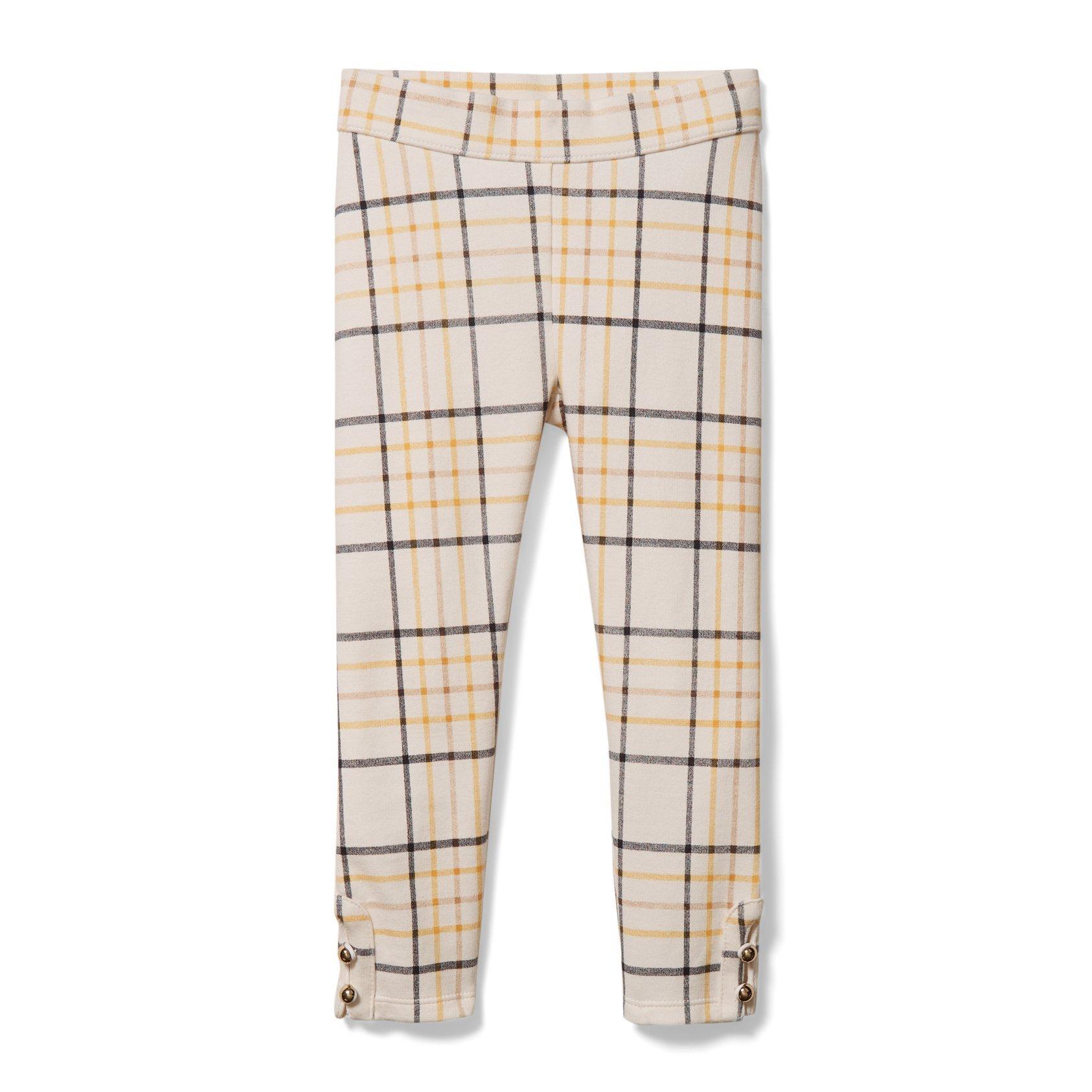 Plaid Ponte Button Cuff Pant image number 0