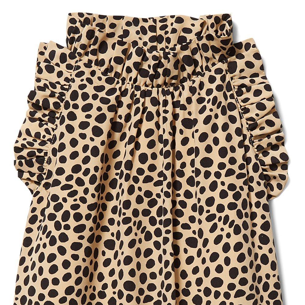 Leopard Ruffle Sleeve Top image number 1