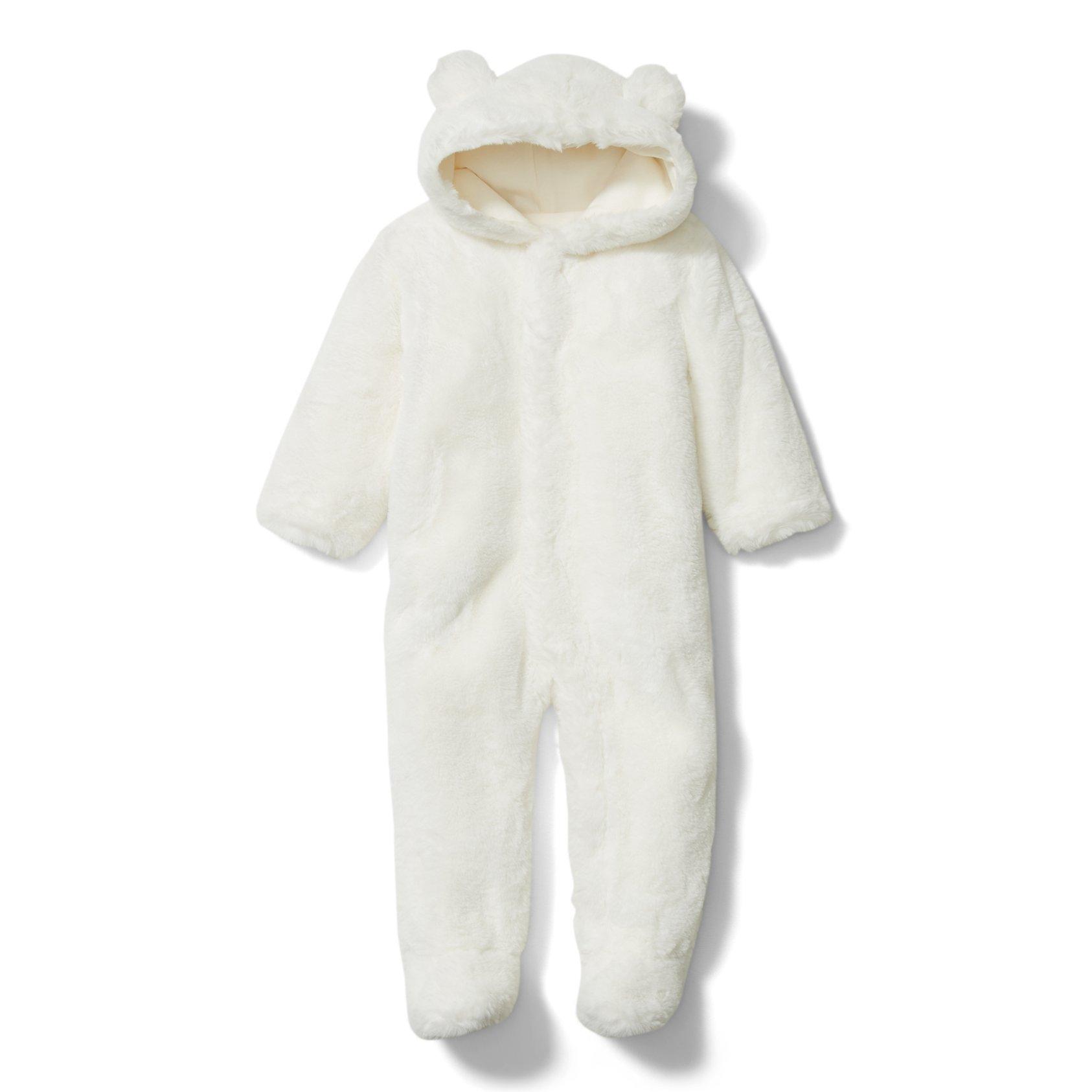 Newborn Cream And Sugar Baby Faux Fur Bear 1-Piece by Janie and Jack