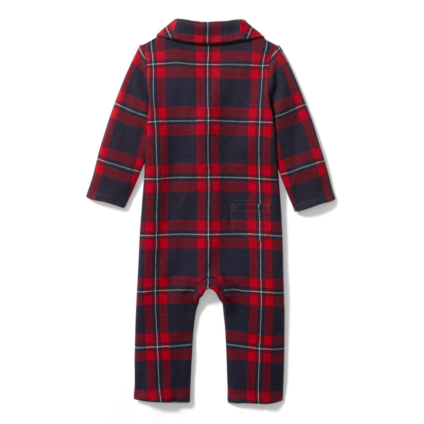 Baby Plaid Shawl Collar 1-Piece image number 3