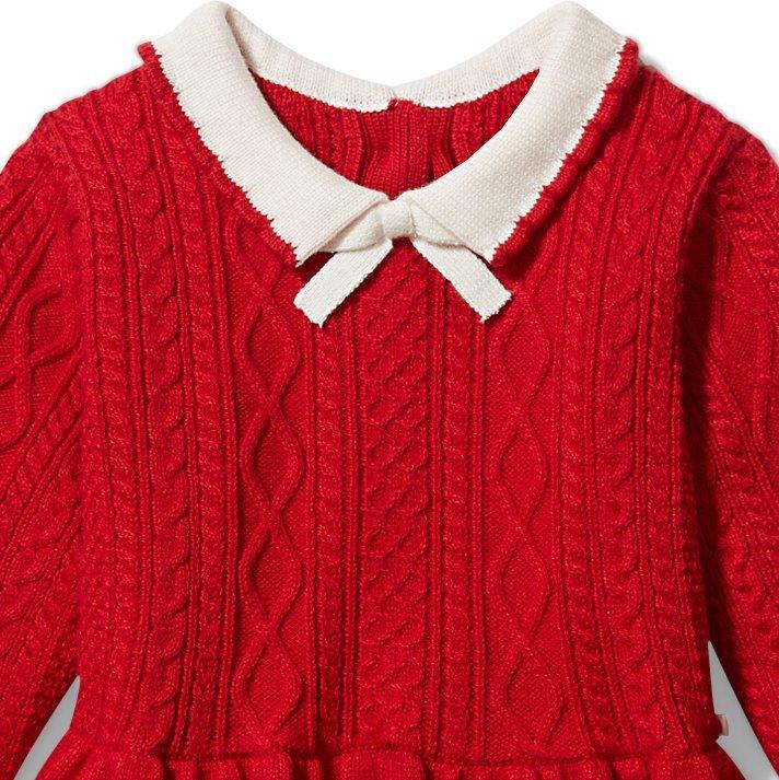 Baby Cable Knit Sweater Dress image number 1
