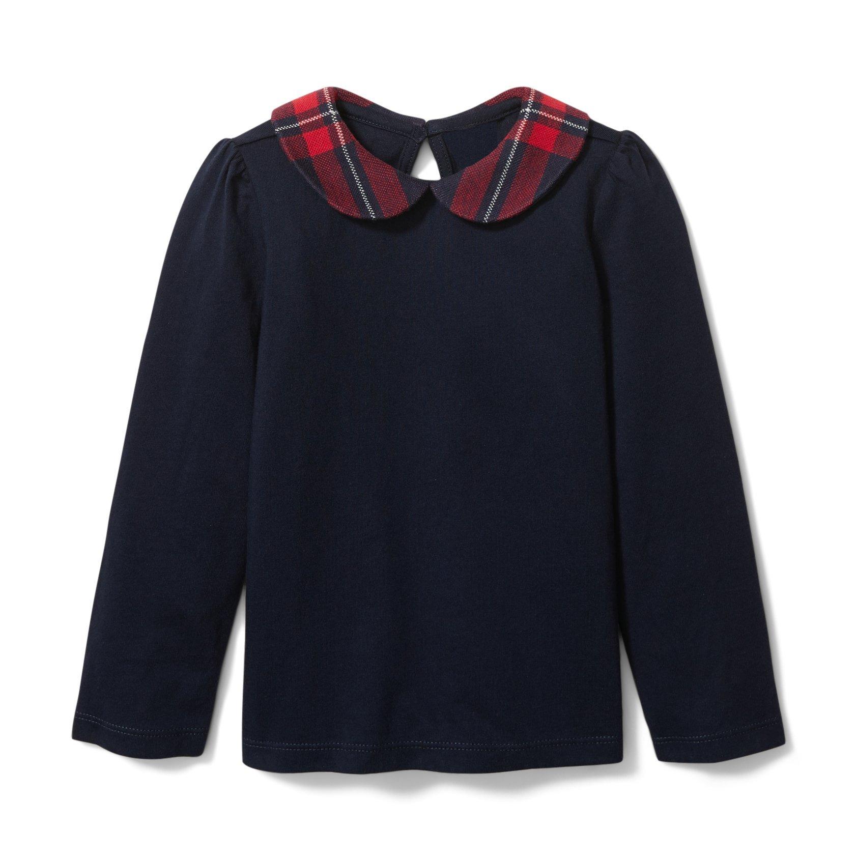 Plaid Collar Top