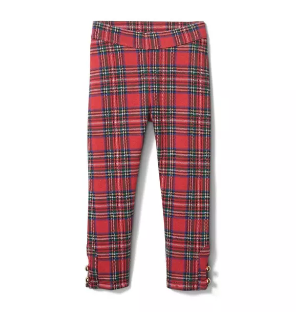 Plaid Ponte Button Cuff Pant image number 0